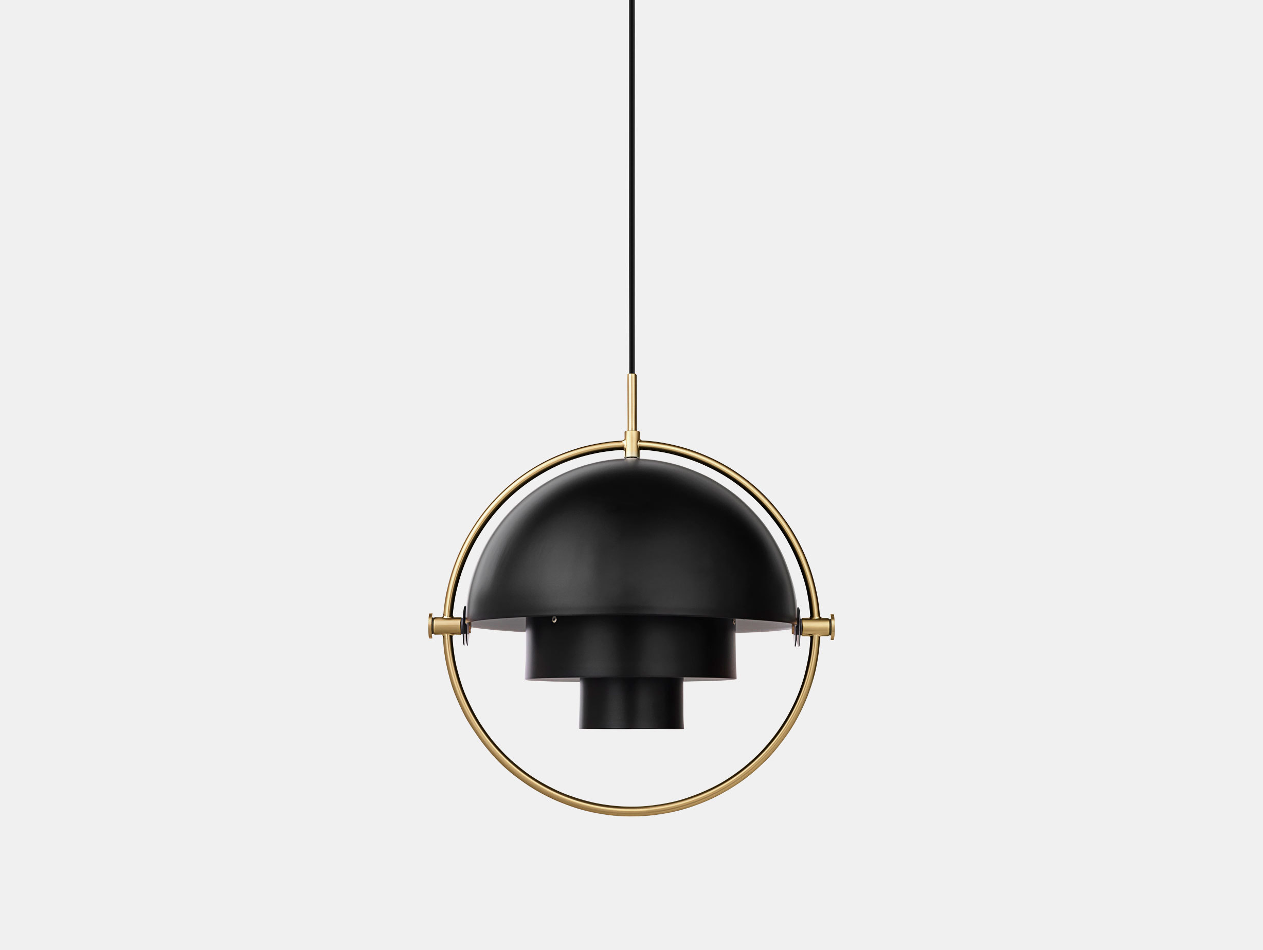 Gubi Multi Lite Pendant Light Brass Black Louis Weisdorf