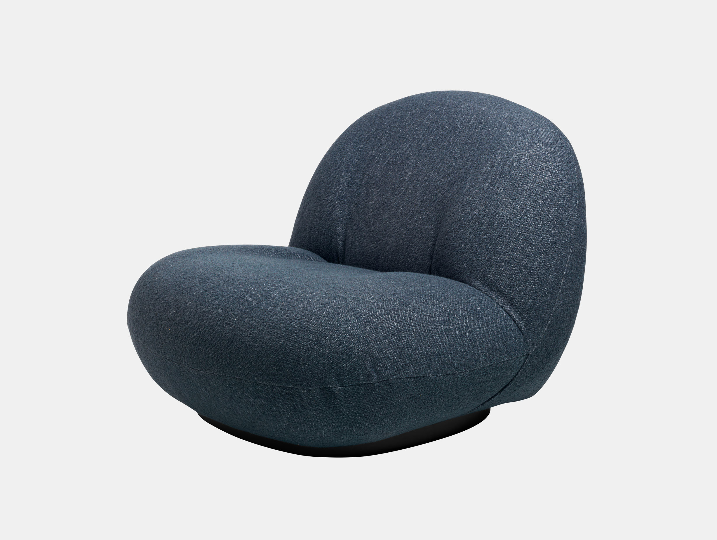 Gubi Pacha Lounge Chair Black Base Harp Blue Pierre Paulin
