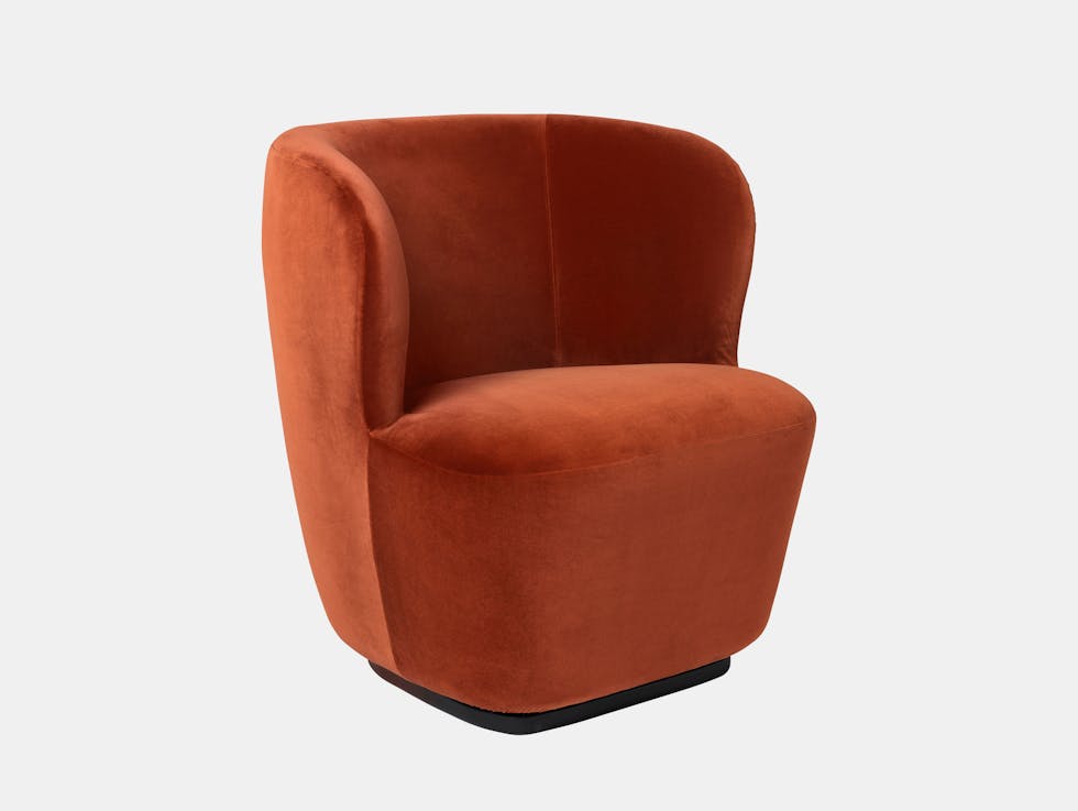 Gubi Stay Lounge Chair Velvet 641 Space Copenhagen