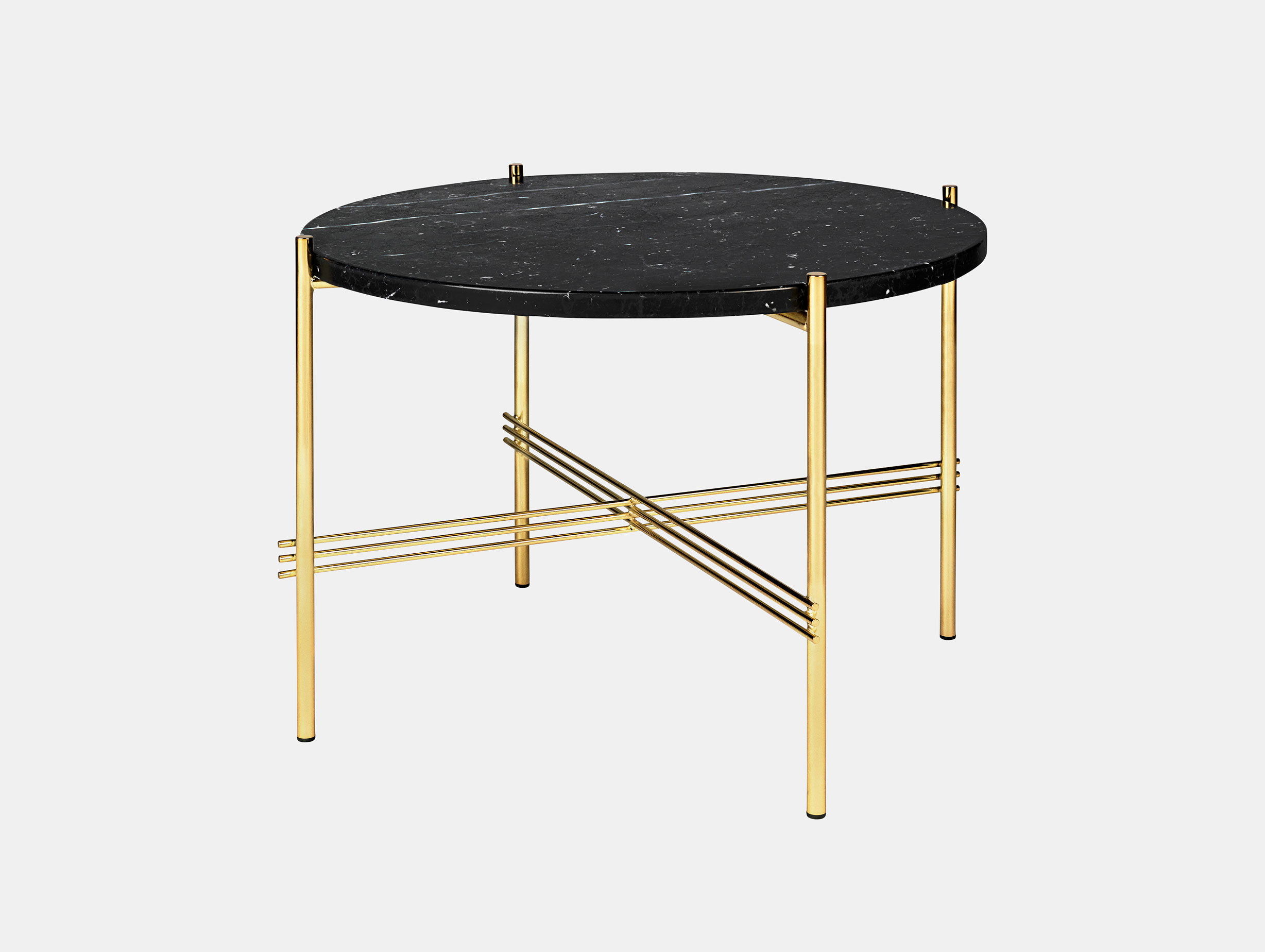 Gubi Ts Coffee Table 55 Brass Black Marble Gam Fratesi