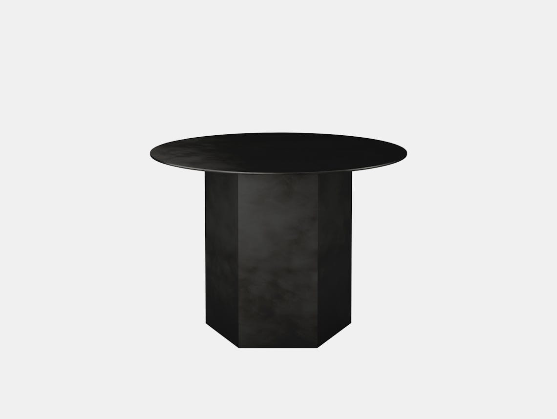 Gubi epic steel coffee table black 60