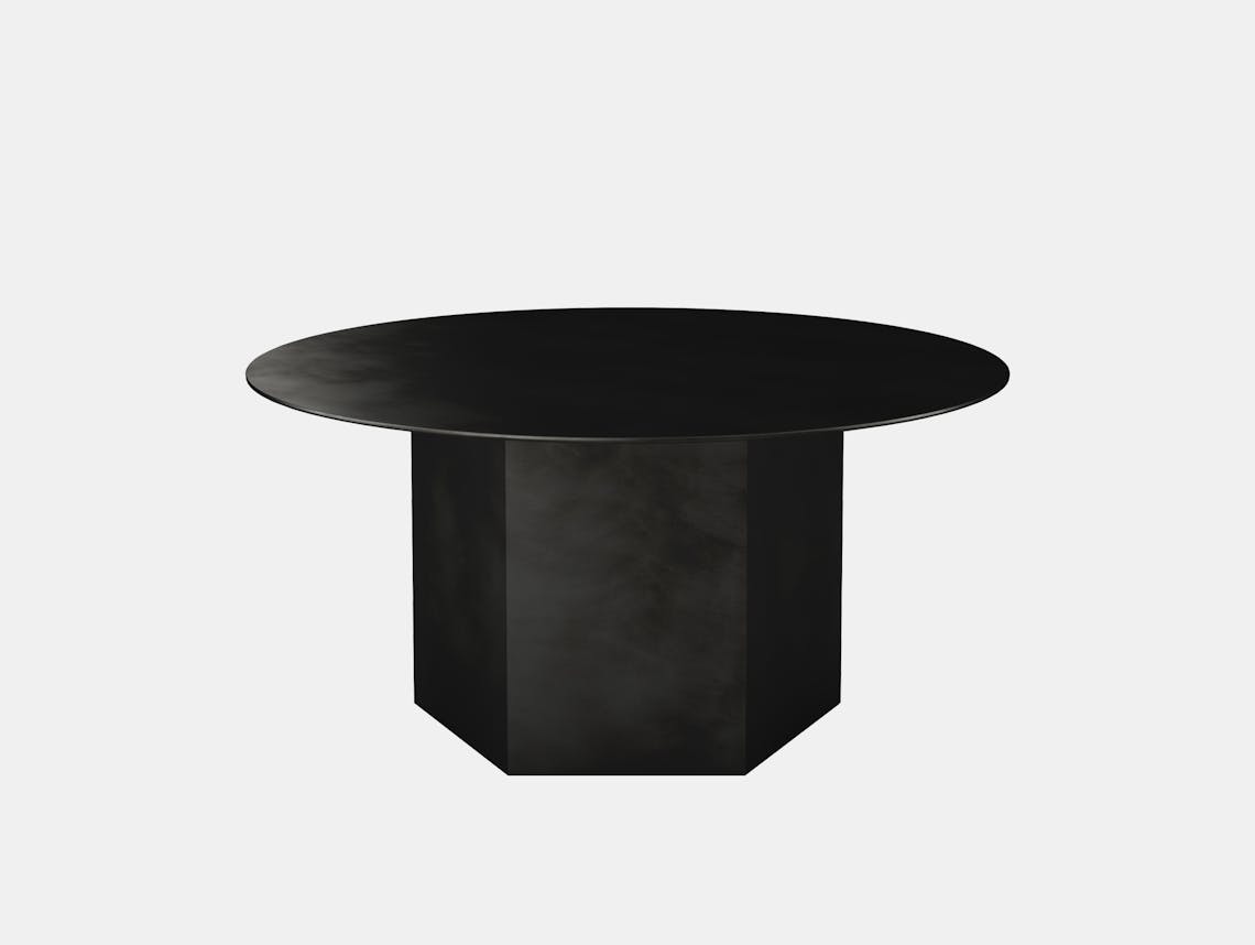 Gubi epic steel coffee table black 80