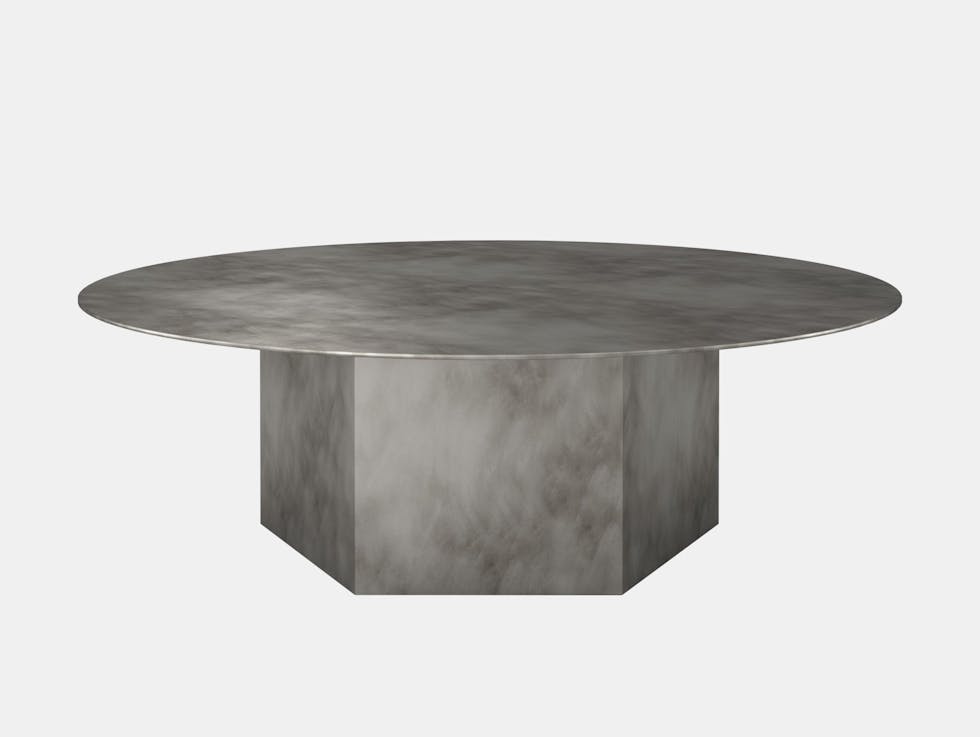 Gubi epic steel coffee table grey 110