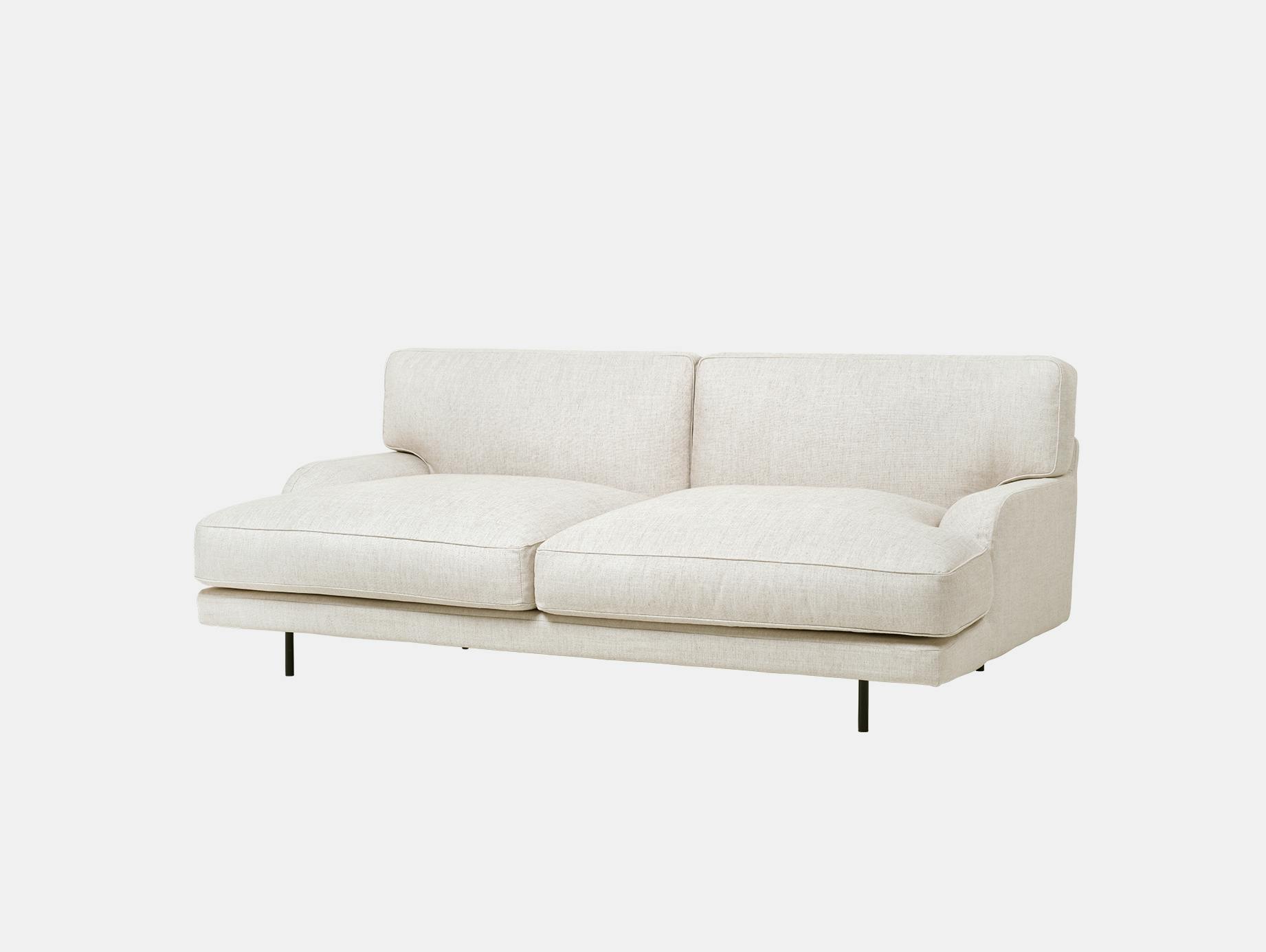 Gubi flaneur sofa 2 seat chambray24 blk d
