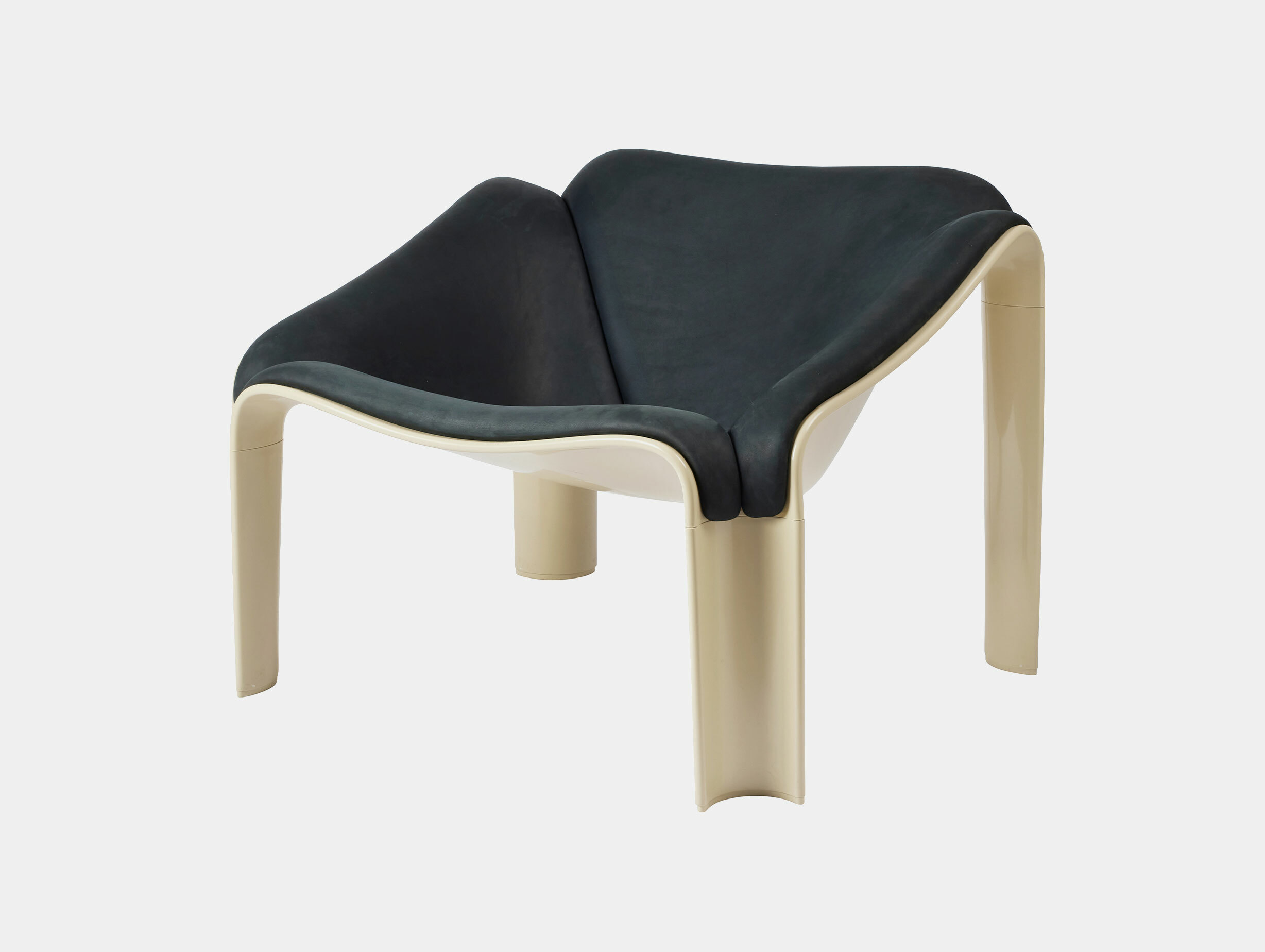 Gubi pierre paulin pastel green soernsen leather dunes 21003 black