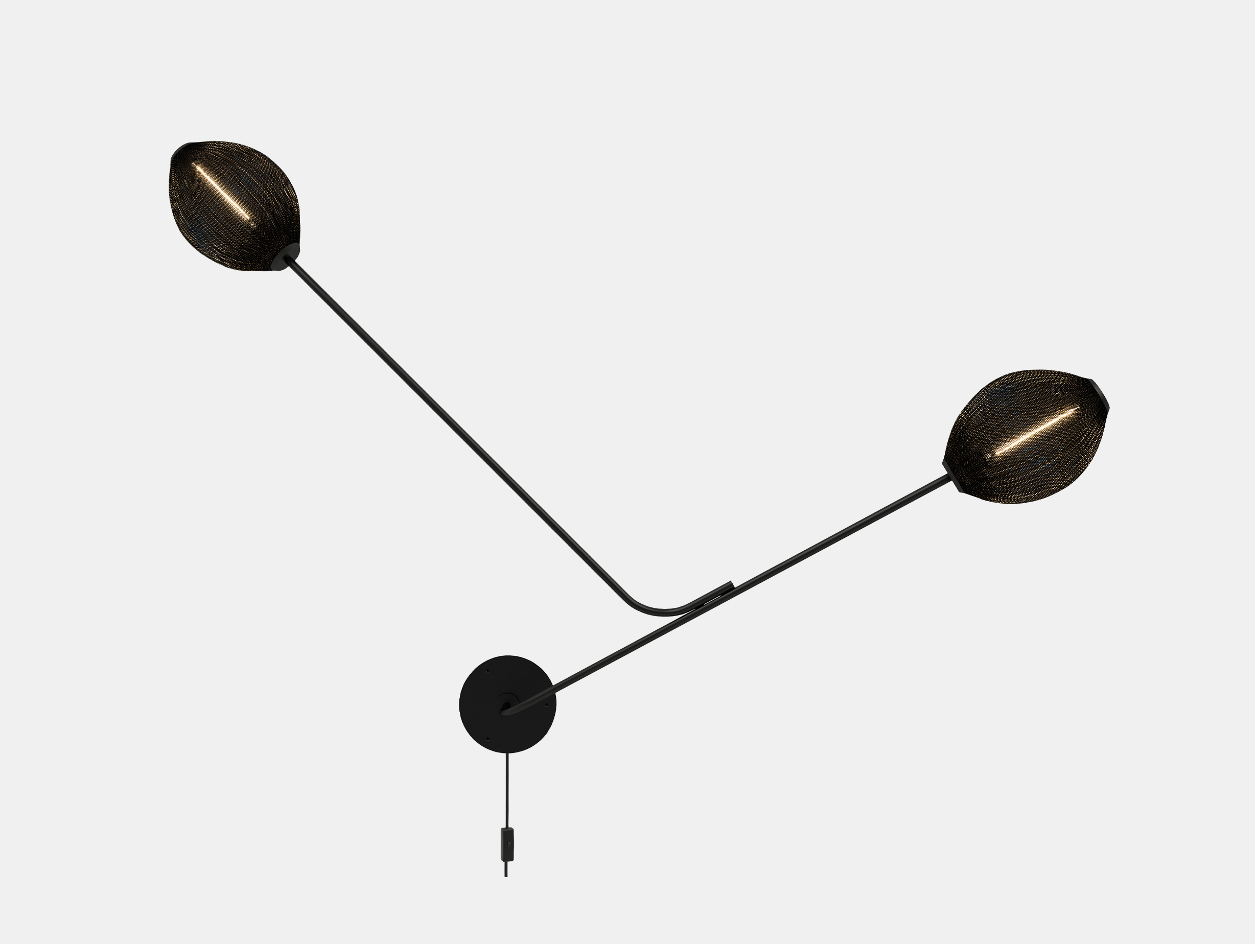 Gubi satellite wall lamp soft black cable