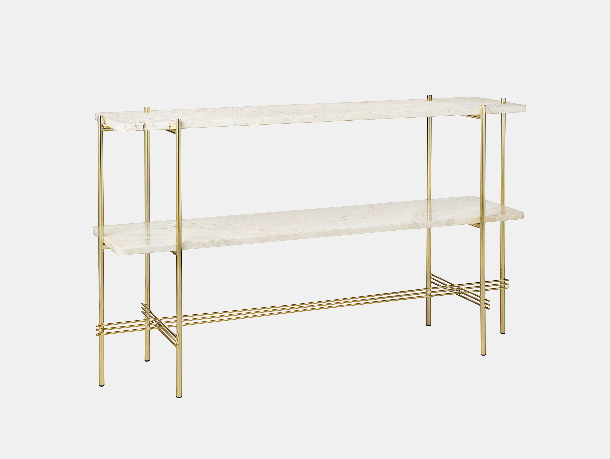 Gubi ts console netural white brass