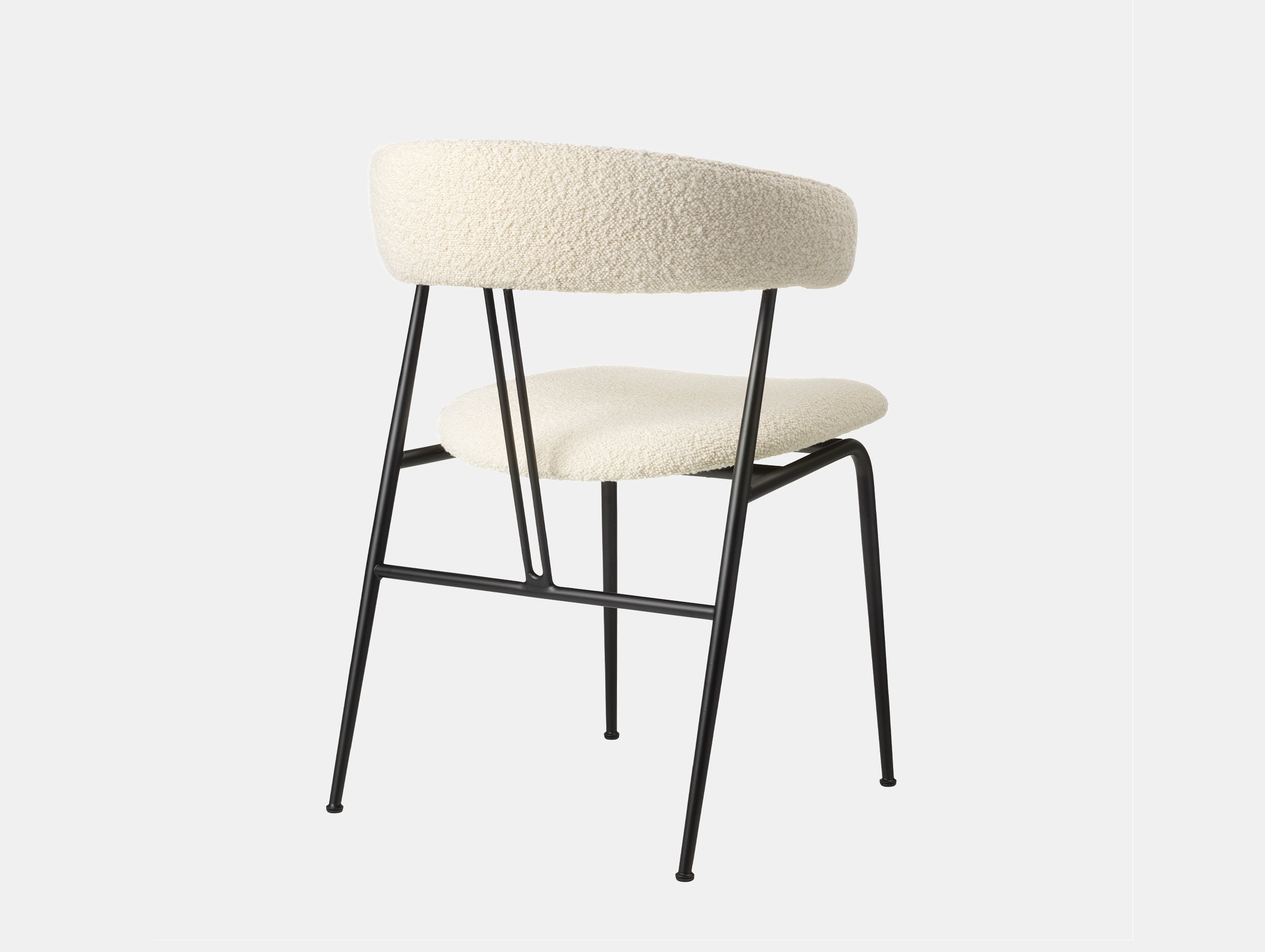 Gubi violin chair fully upholstered karakorum 001 back