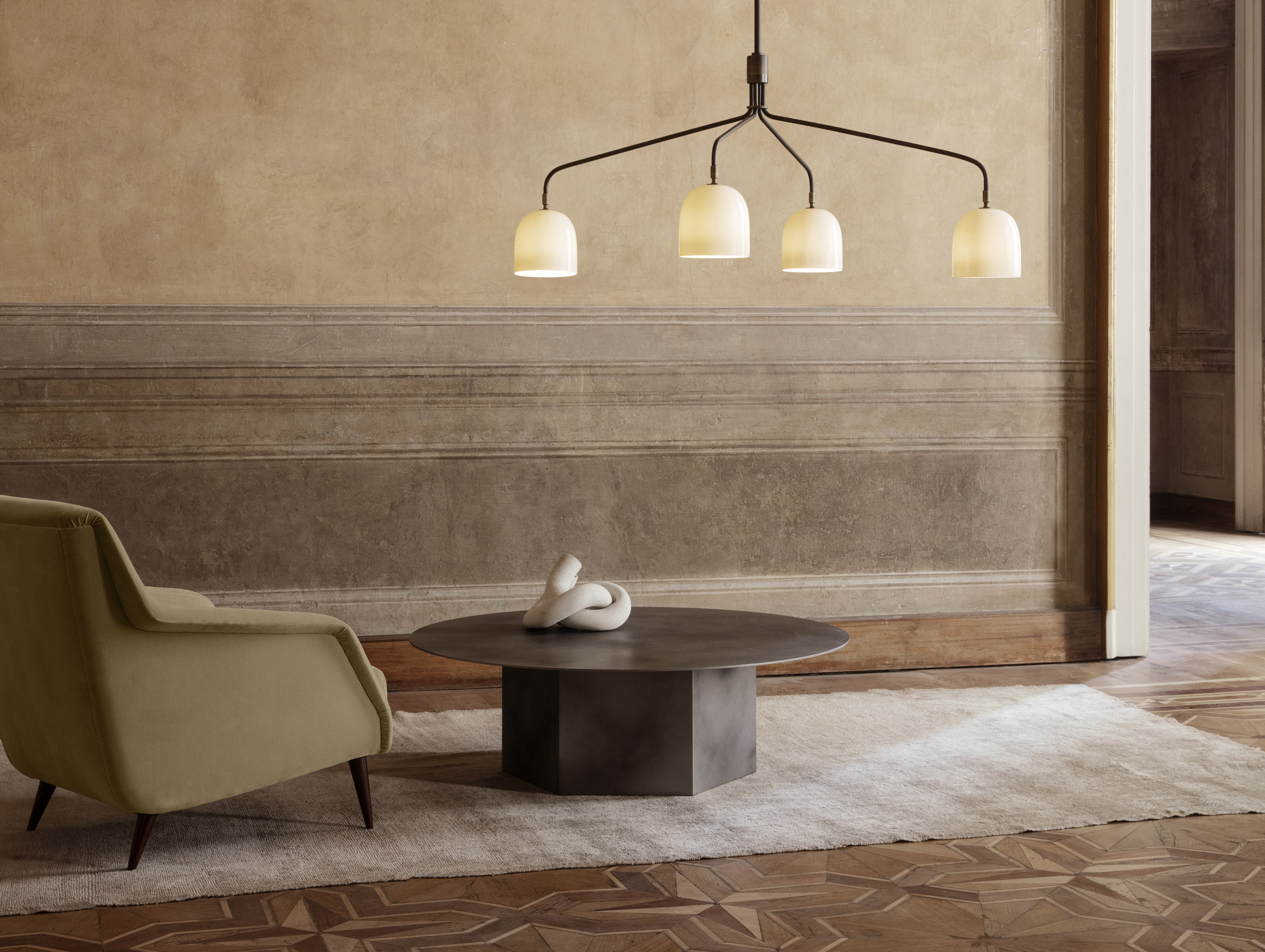 Gubi gam fratesi epic steel coffee table large lifestyle