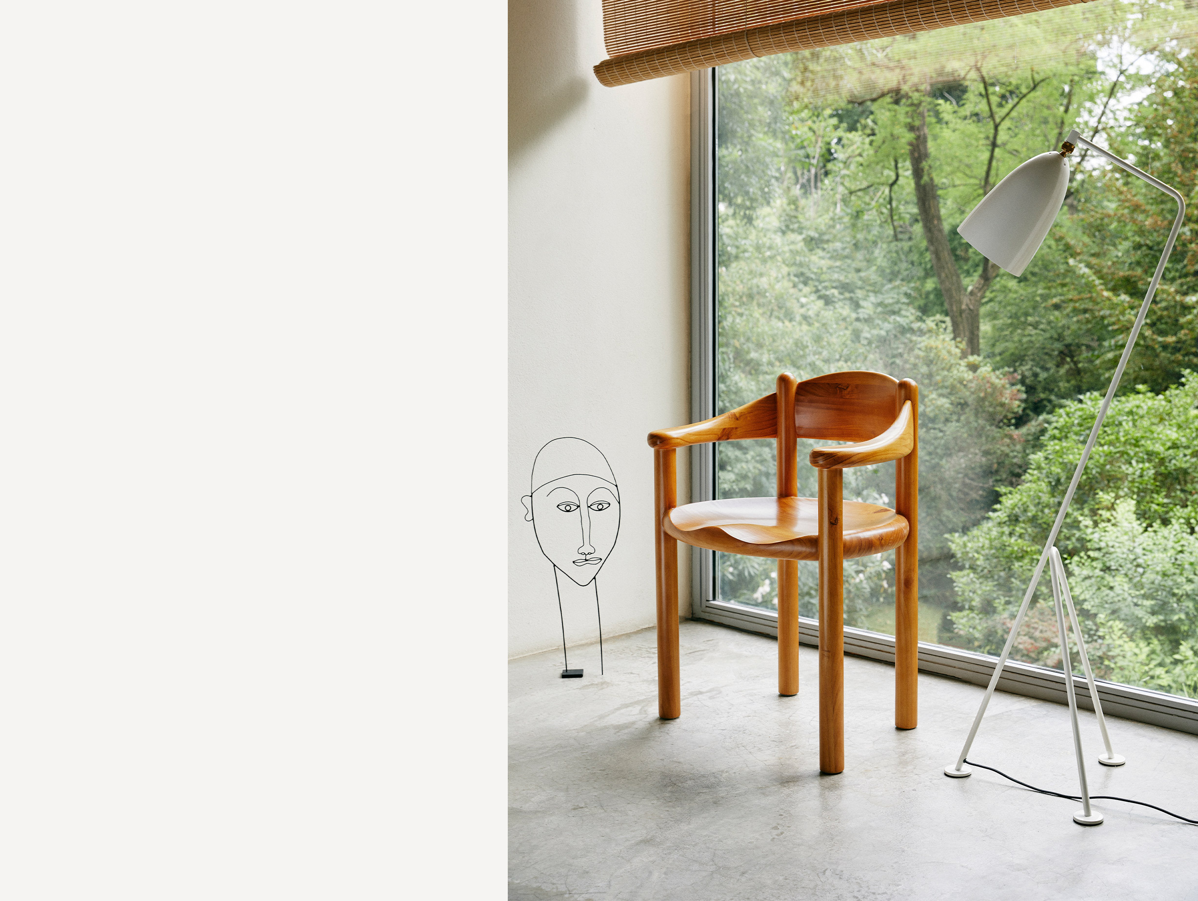 Gubi rainer daumiller daumiller armchair golden pine lifestyle7