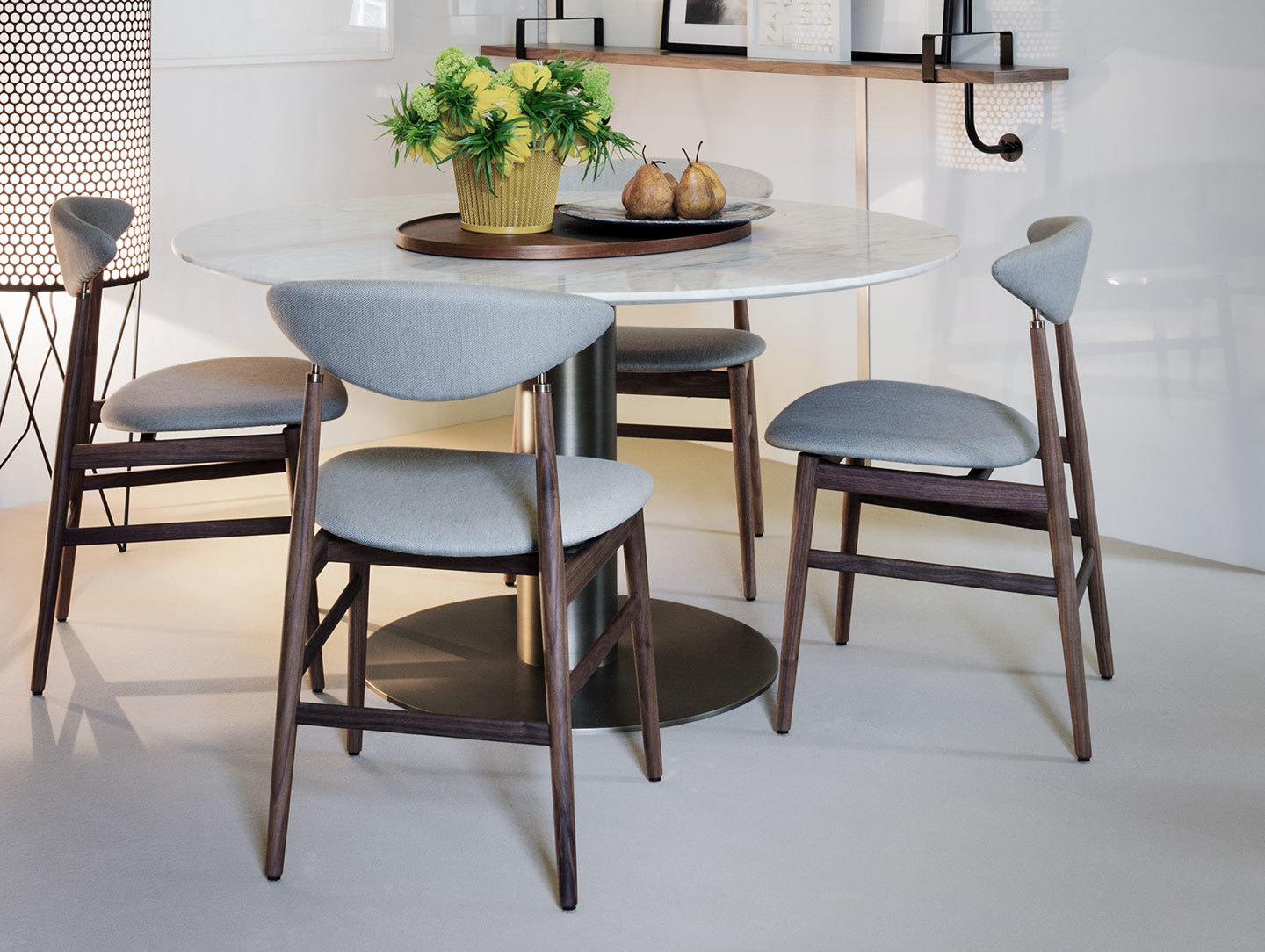 Gubi Gent Dining Chairs Walnut Gam Fratesi