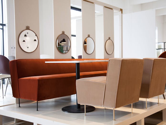 Gubi Modern Line Dining Height Lounge Chair And Sofa Greta Grossman