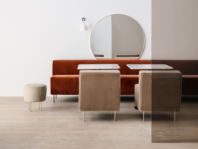 Gubi Modern Line Dining Height Lounge Chair Wall Bestlite
