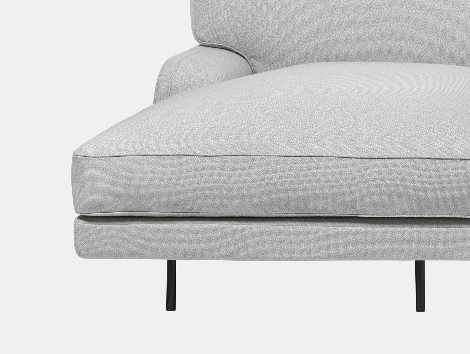 Gubi flaneur sofa w chaise famehybrid 1101 blk c