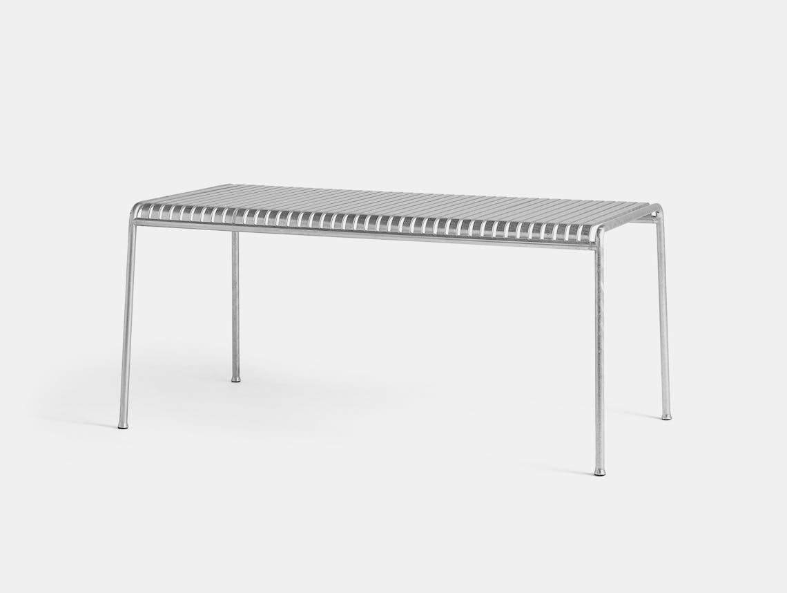 Hay Palissade Large Outdoor Dining Table Galvanised