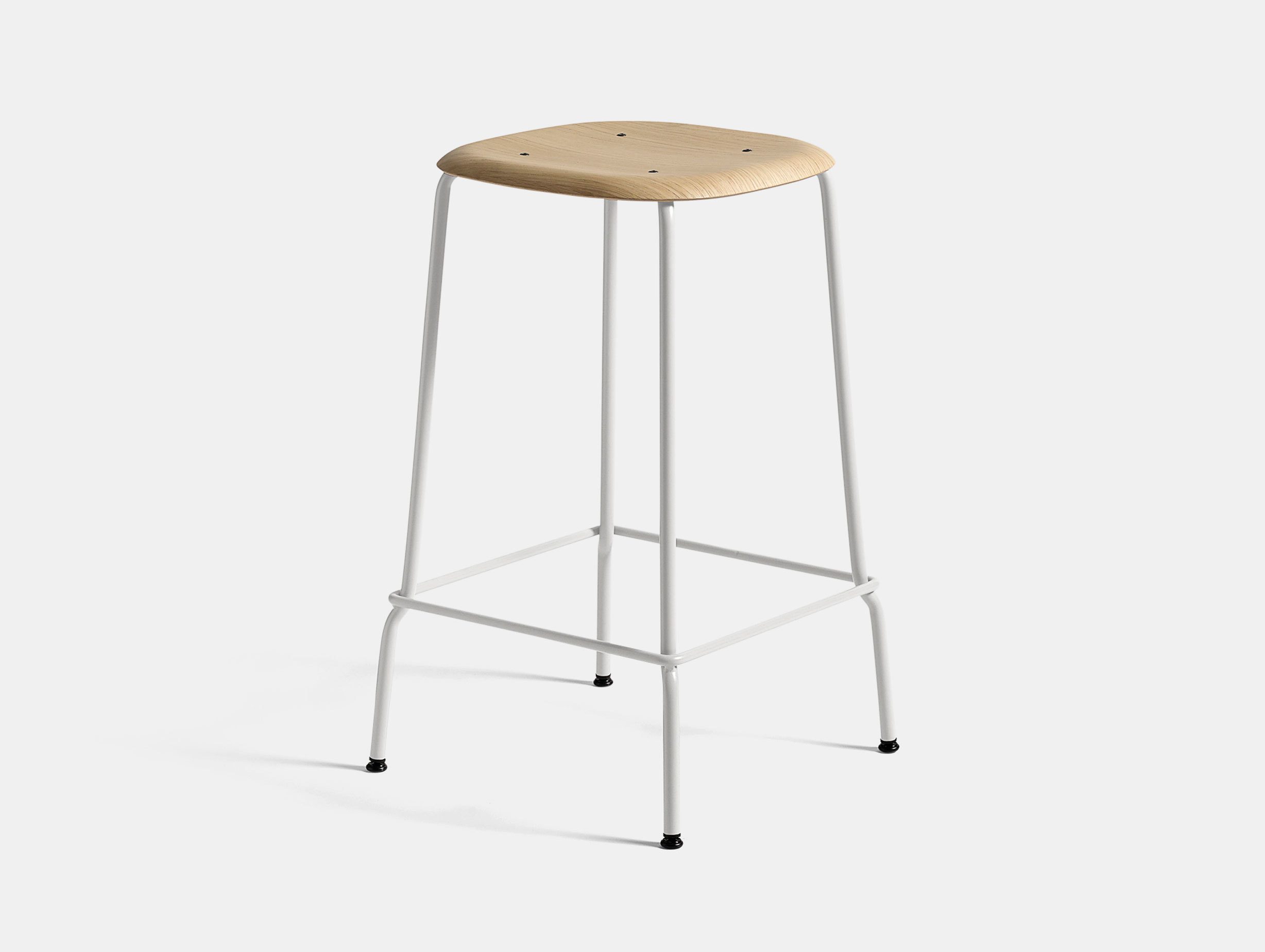 Hay Soft Edge30 H65 Bar Stool Grey Base Oak Matt Lacquer