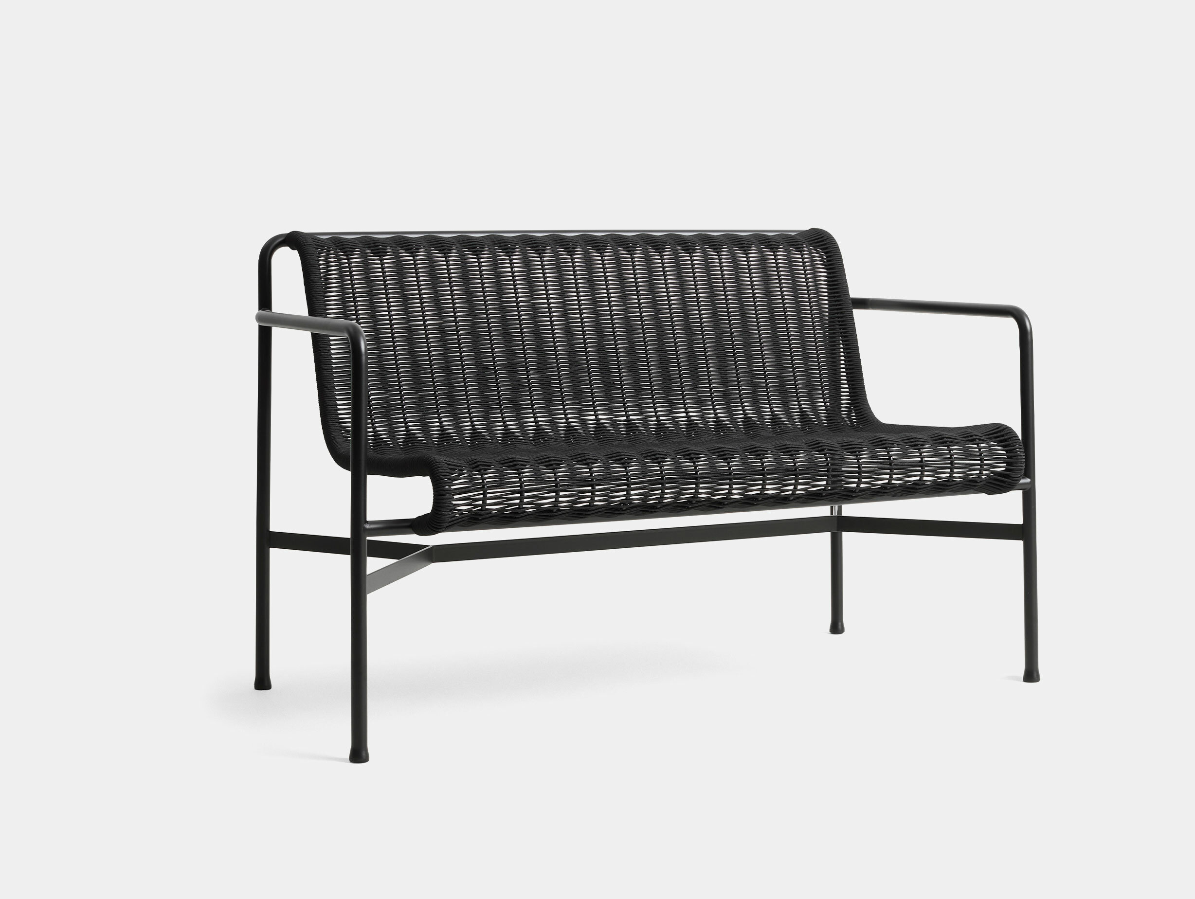 Hay bouroullec palissade cord dining bench anthracite