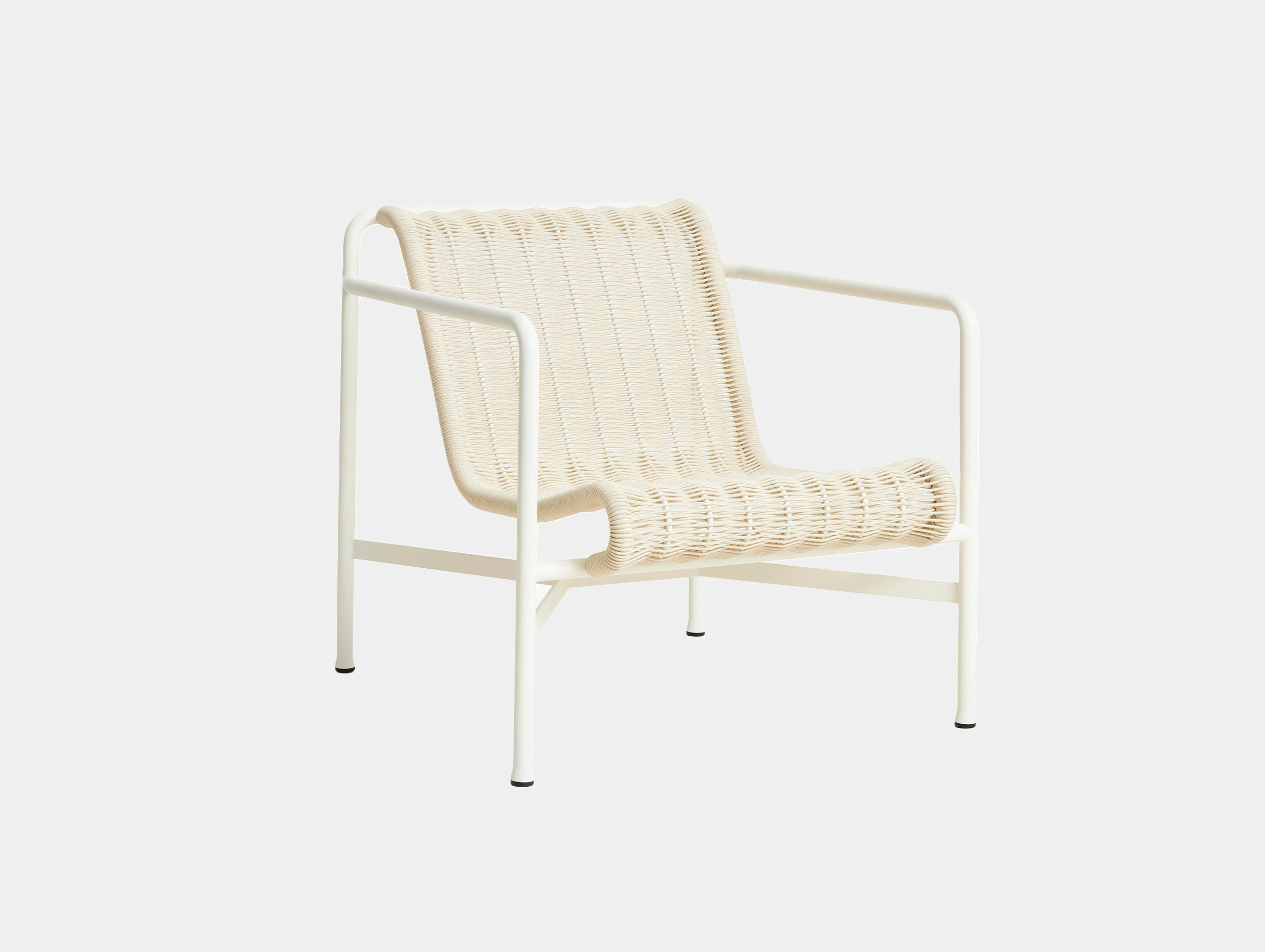 Hay bouroullec palissade cord lounge chair low cream white