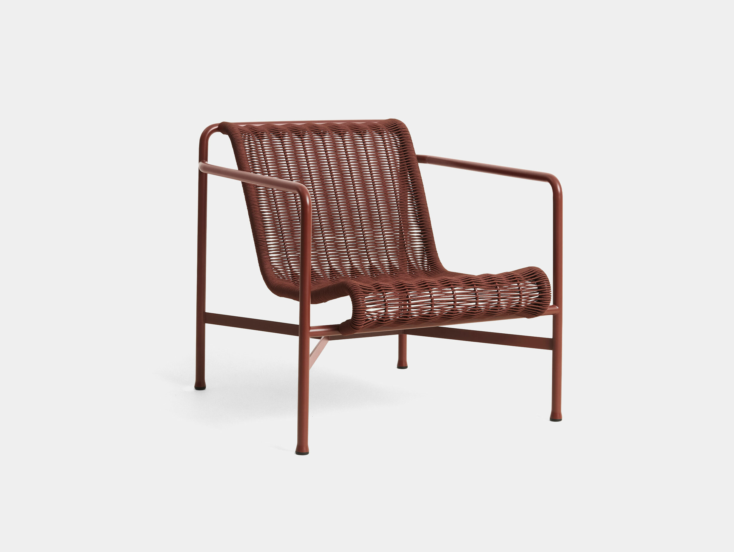 Hay bouroullec palissade cord lounge chair low iron red