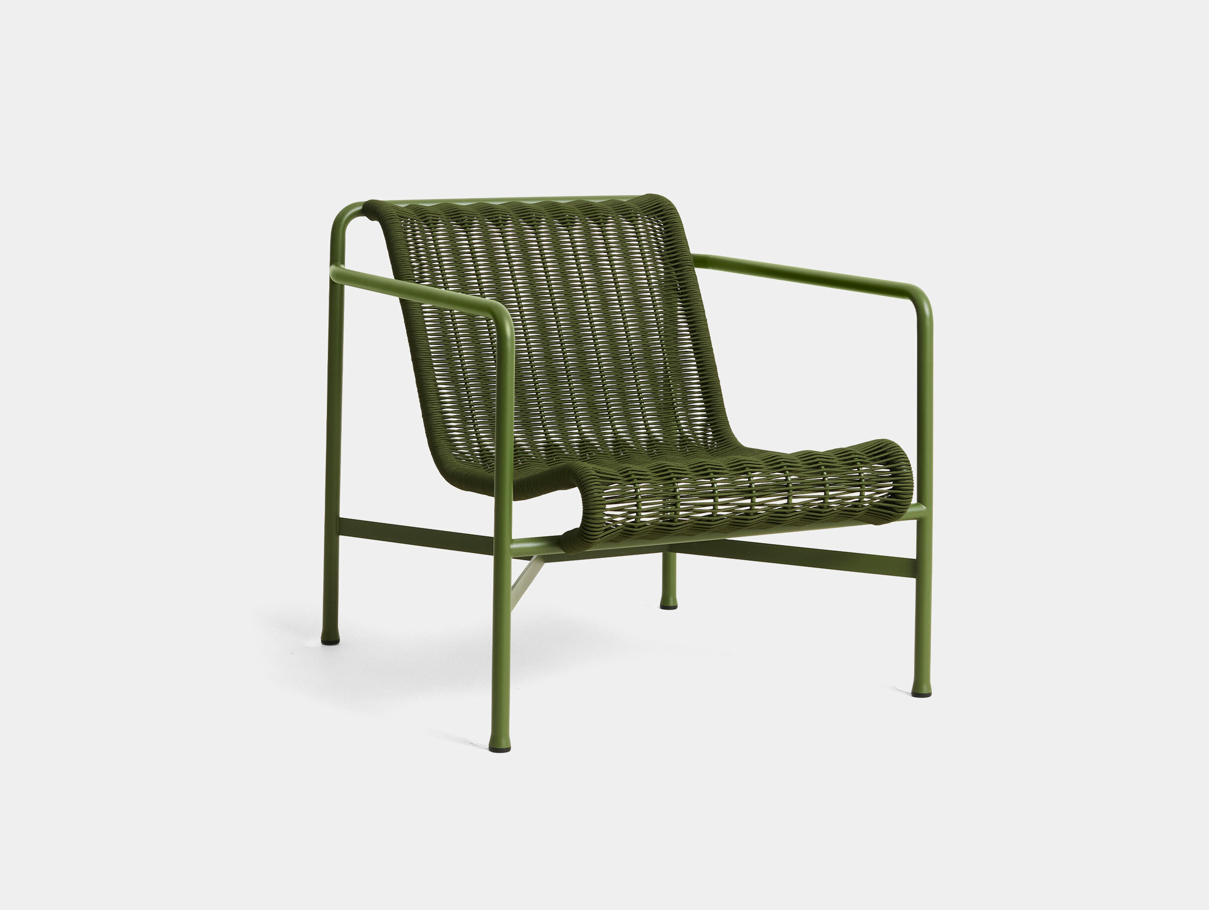 Hay bouroullec palissade cord lounge chair low olive