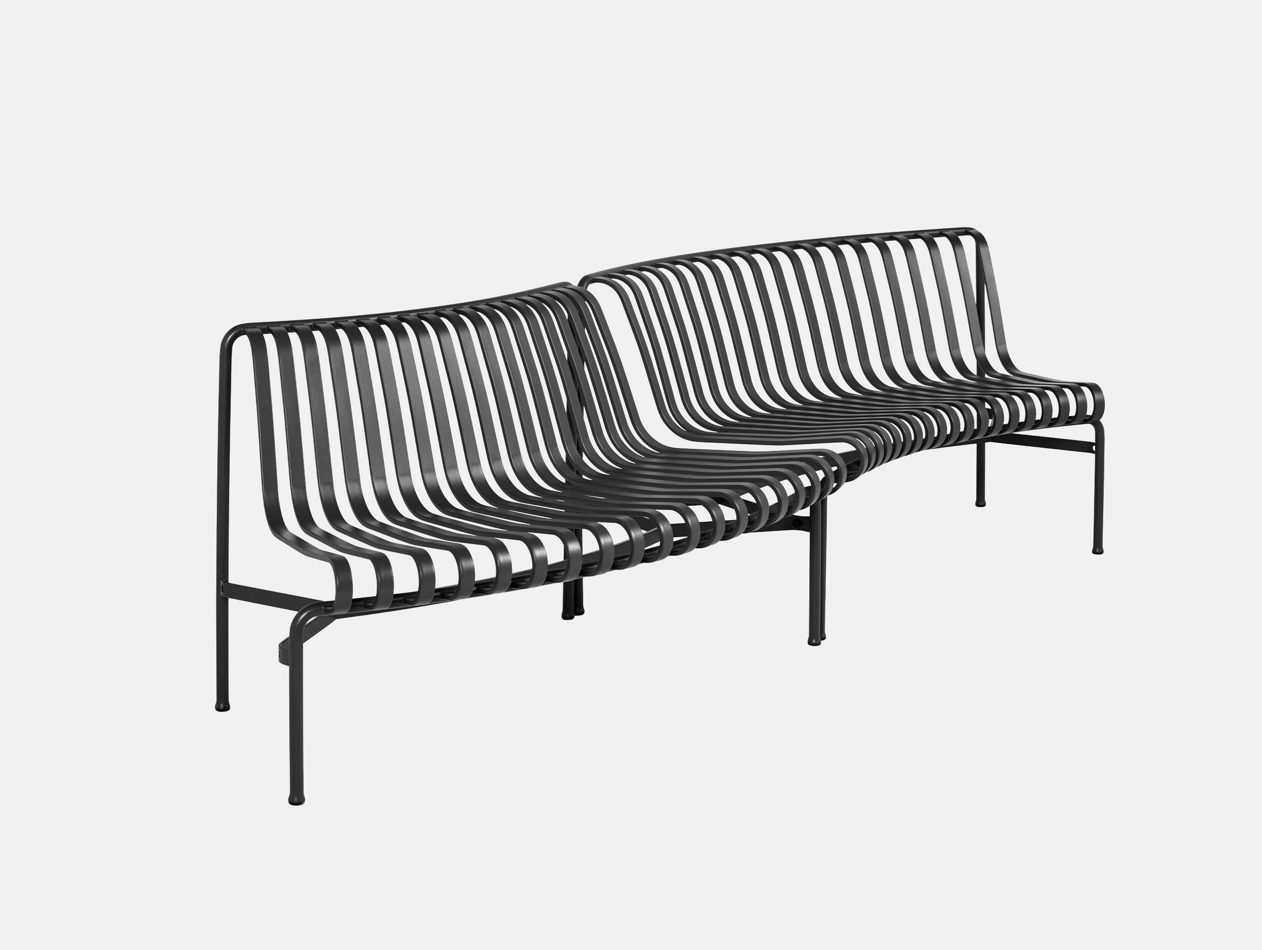 Hay bouroullec palissade park dining bench inoutanthracite