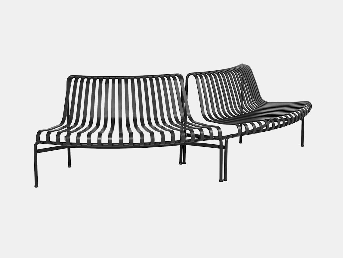 Hay bouroullec park dining bench out out anthracite