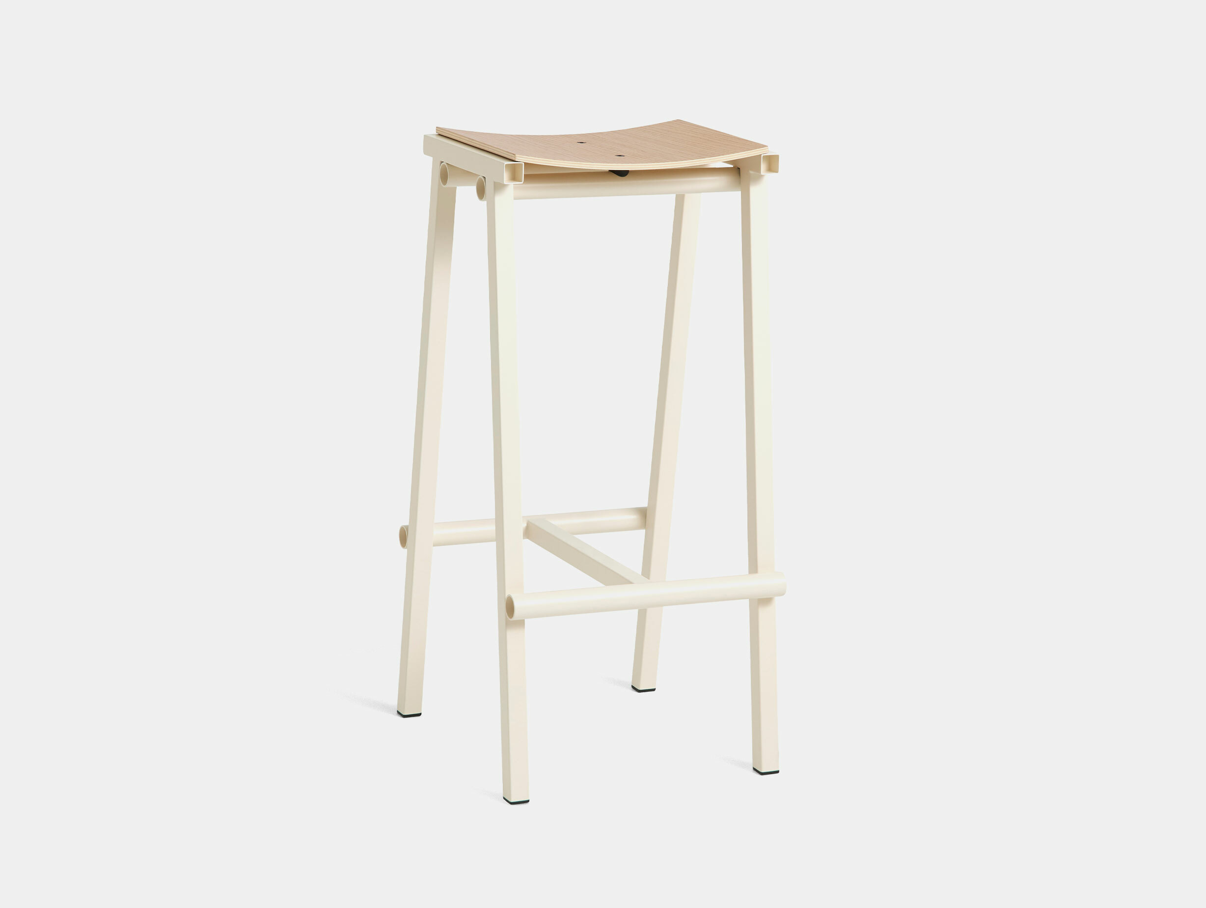 Hay marc morro taburete 8 bar stool h75 oak seat eggshell base
