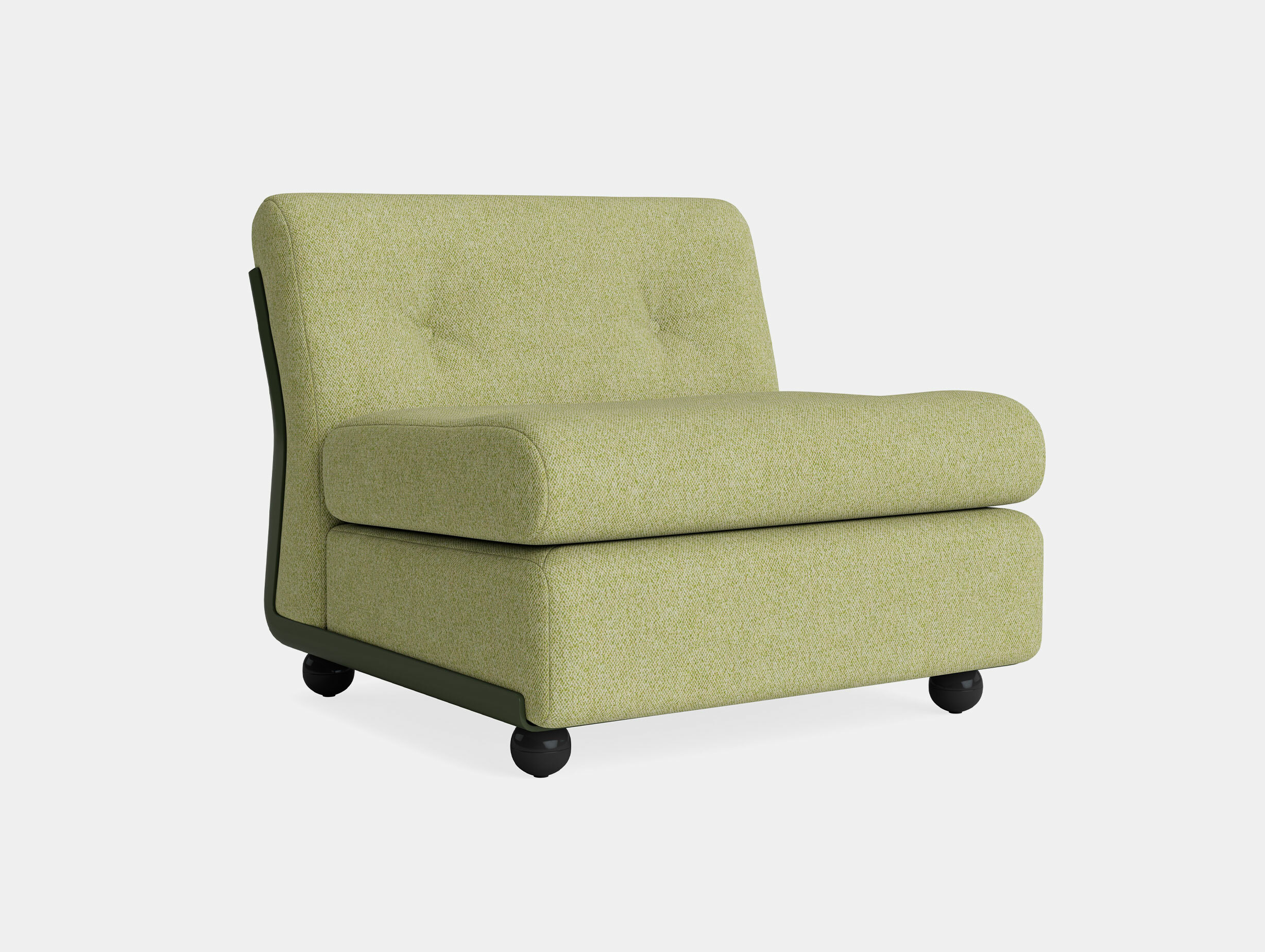 Hay mario bellini amanta 1 seater sofa vanir 943 bottle green shell