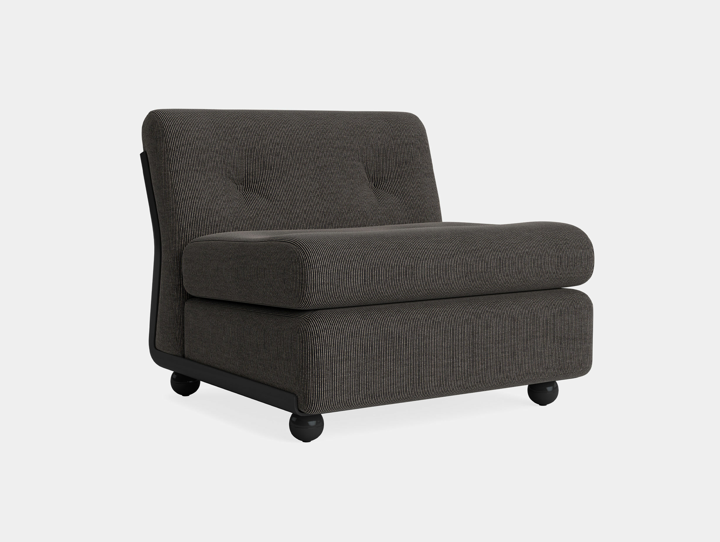 Hay mario bellini amanta 1 seater sofa yuma 1010 anthracite shell