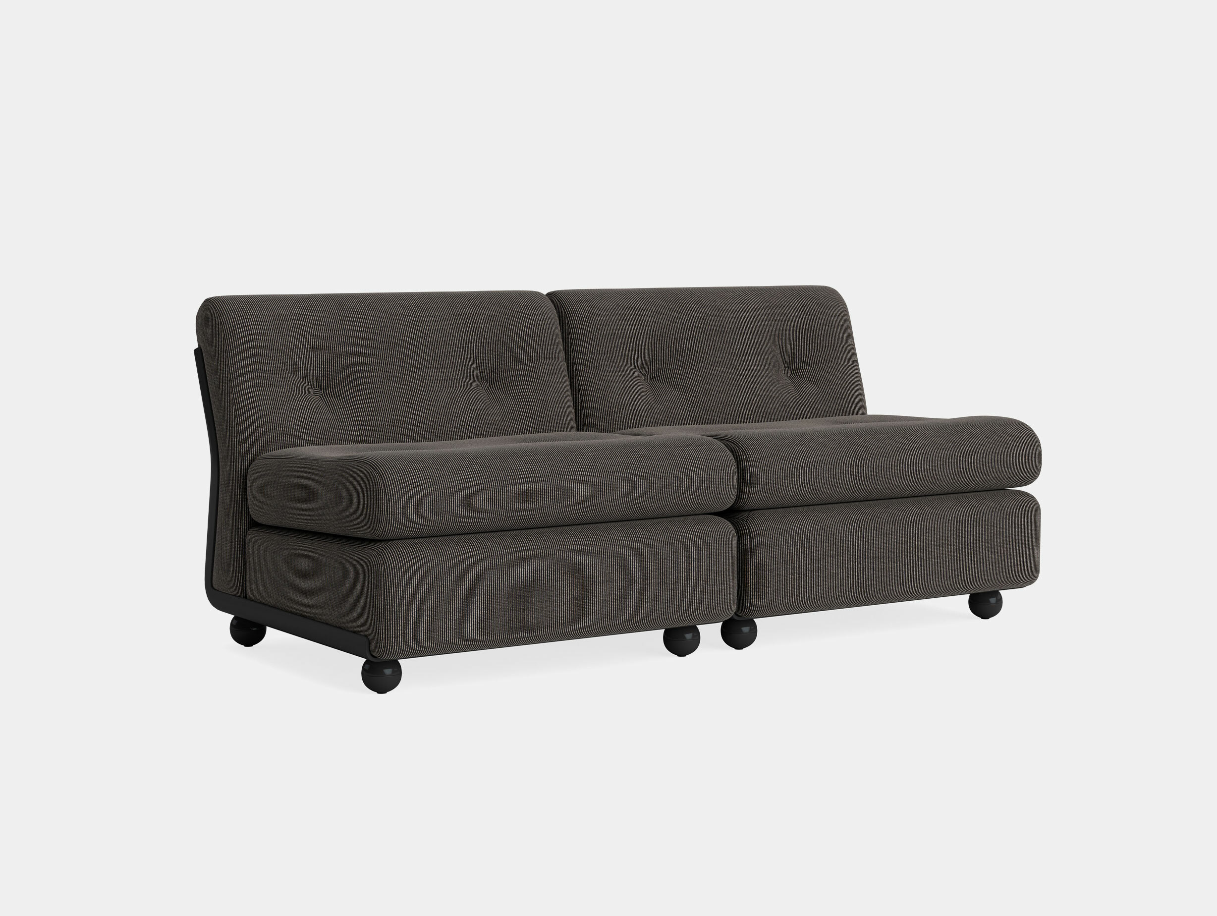 Hay mario bellini amanta 2 seater sofa yuma 1010 anthracite shell