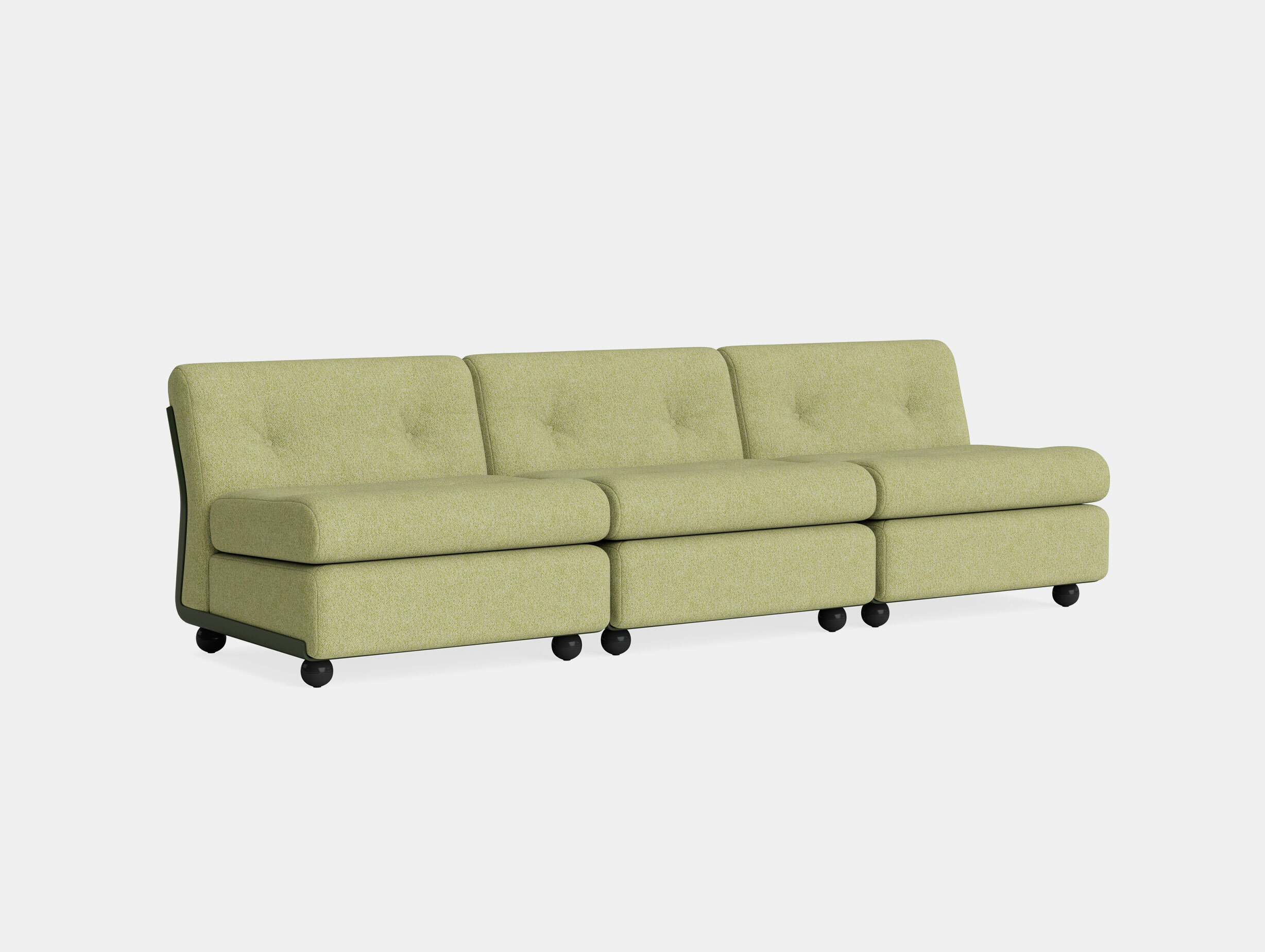Hay mario bellini amanta 3 seater sofa vanir 943 bottle green shell