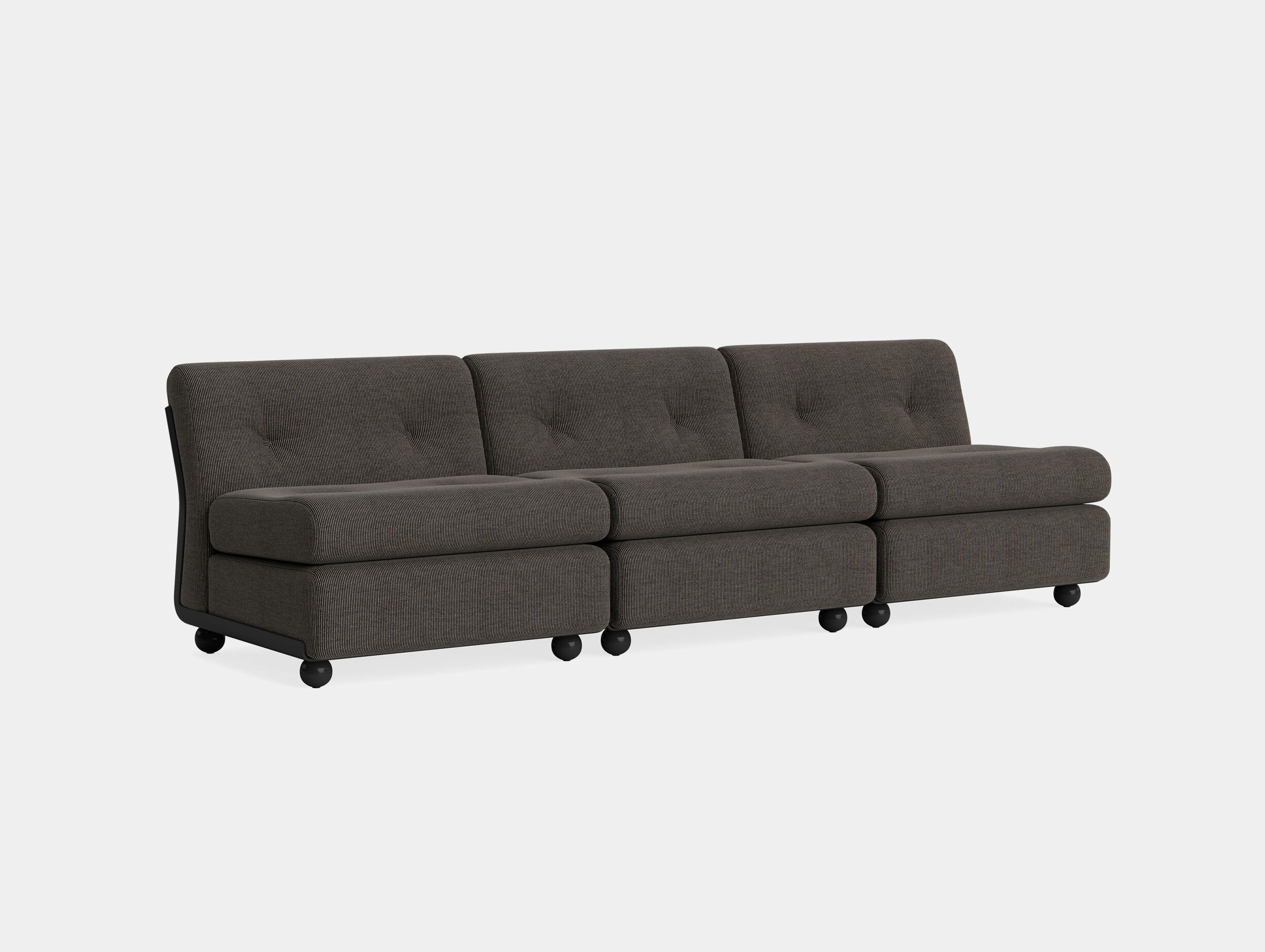 Hay mario bellini amanta 3 seater sofa yuma 1010 anthracite shell