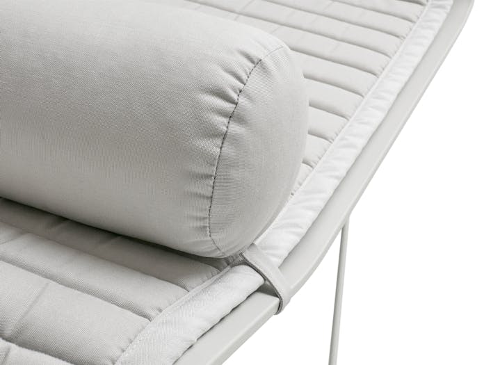 Hay palissade chaise longue quilted cushion bolster sky grey