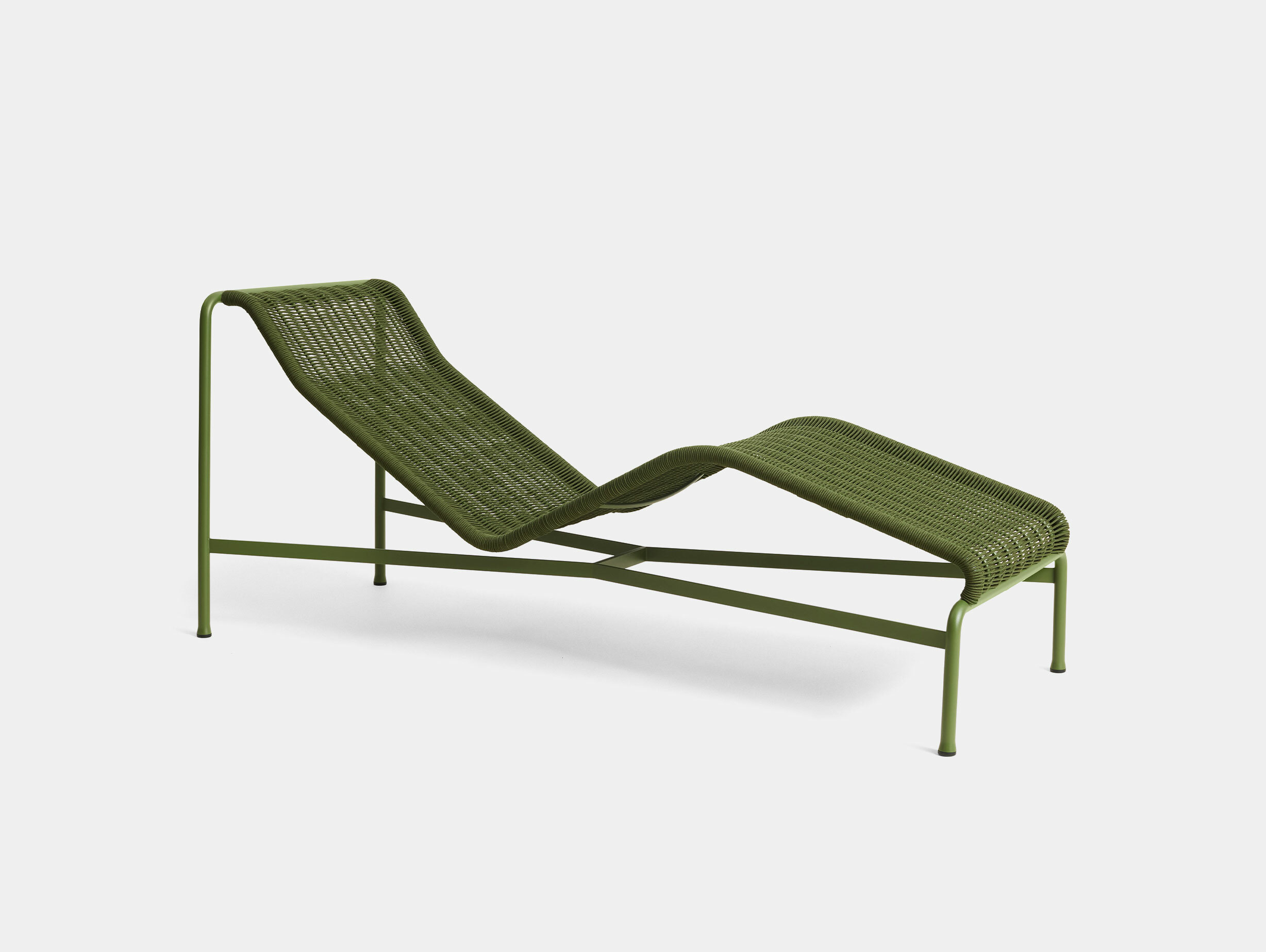Hay palissade cord chaise longue olive