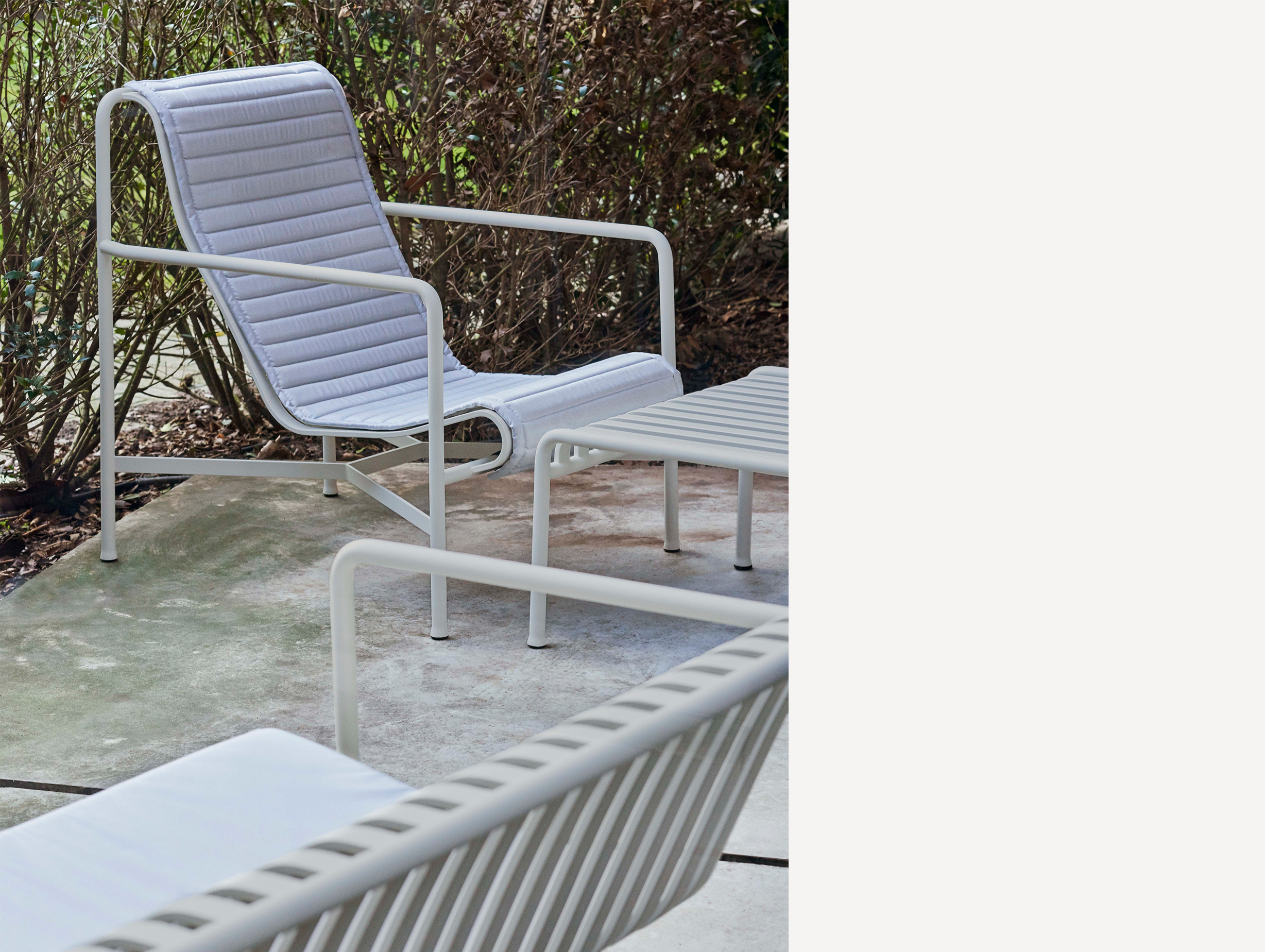 Hay palissade high lounge chair quilted pad ls 1