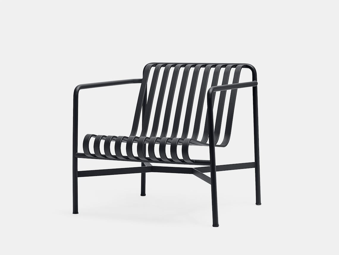 Hay palissade low lounge chair black