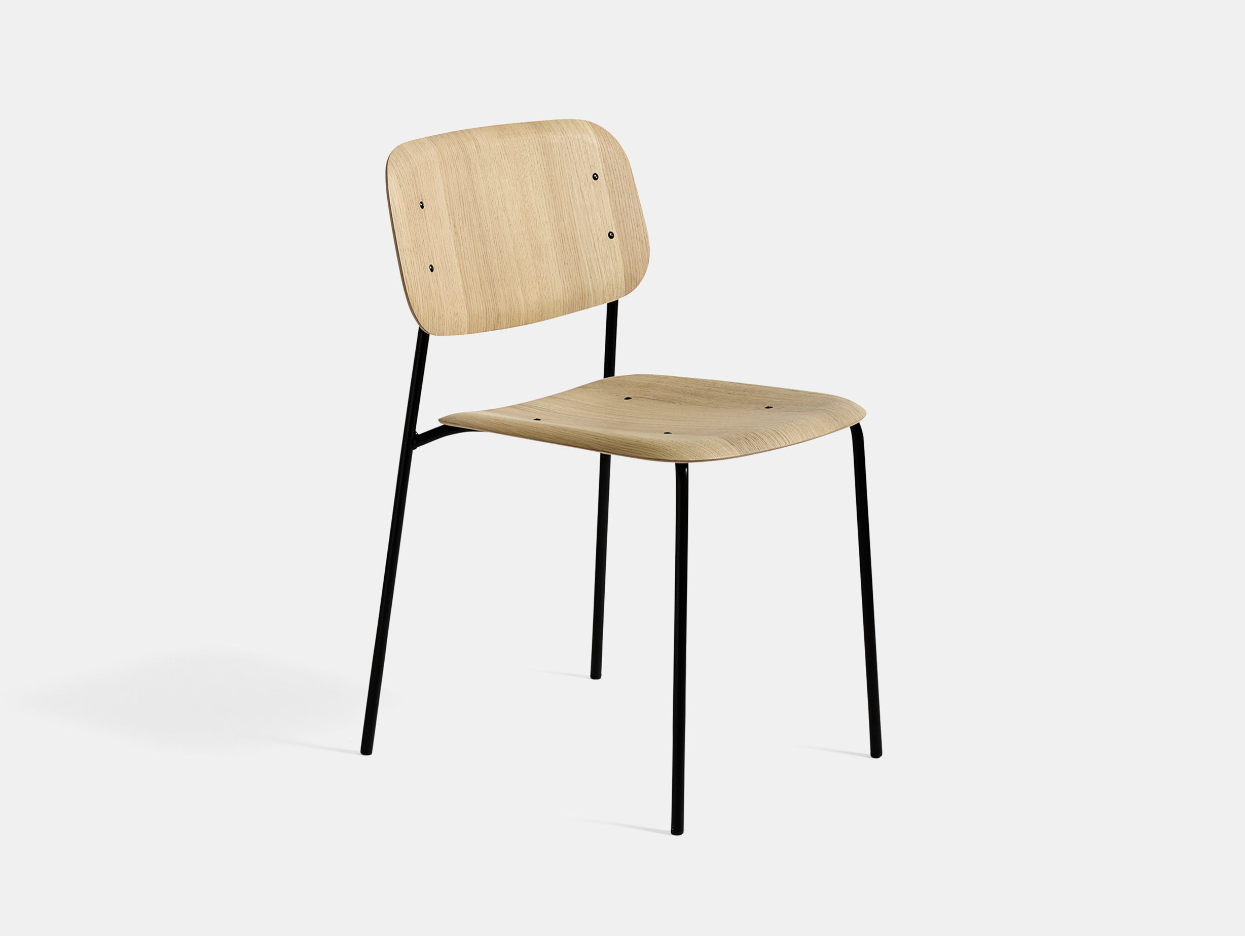 Hay soft edge 10 oak seat black frame