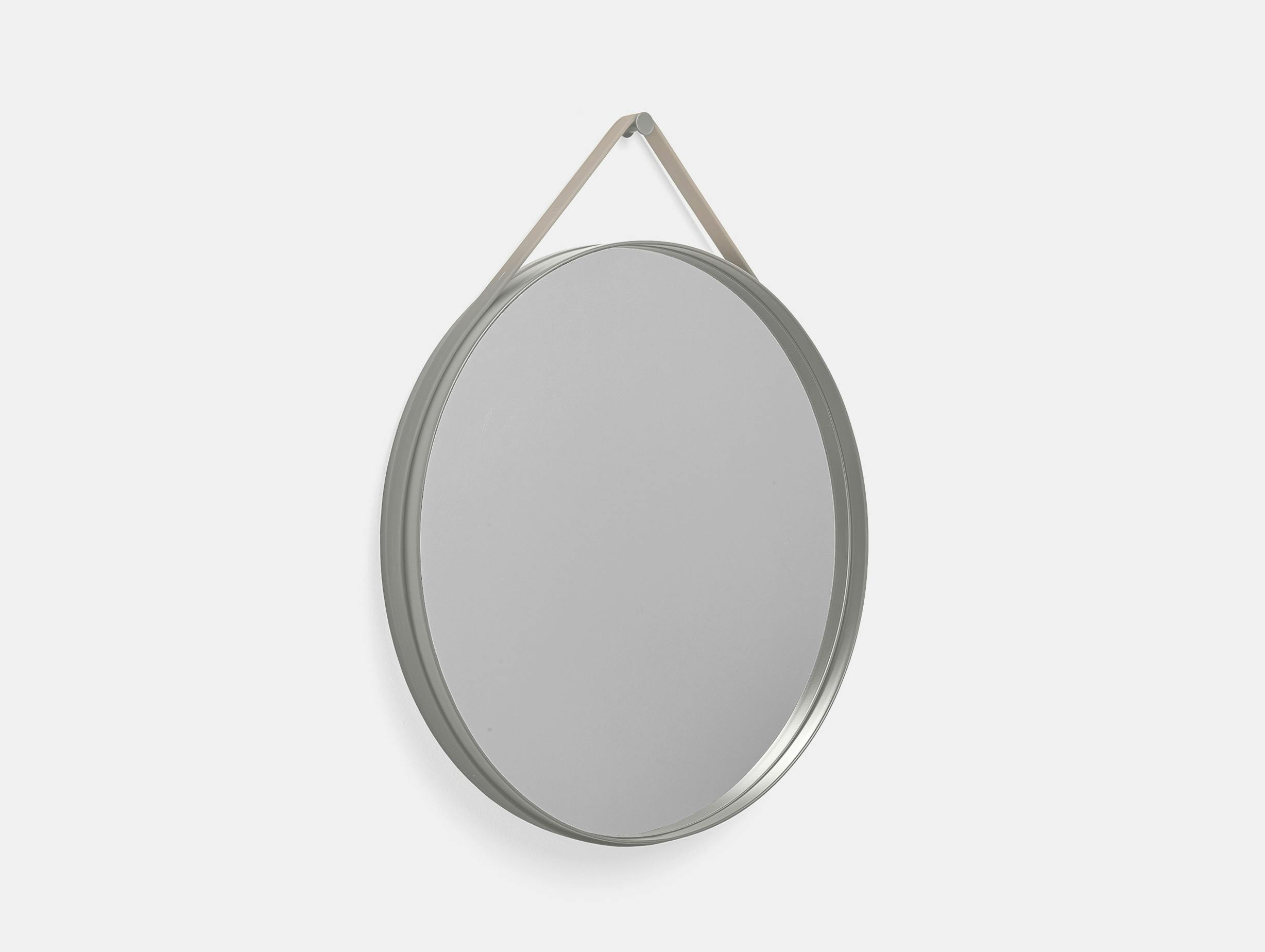 Hay strap mirror large 70 grey