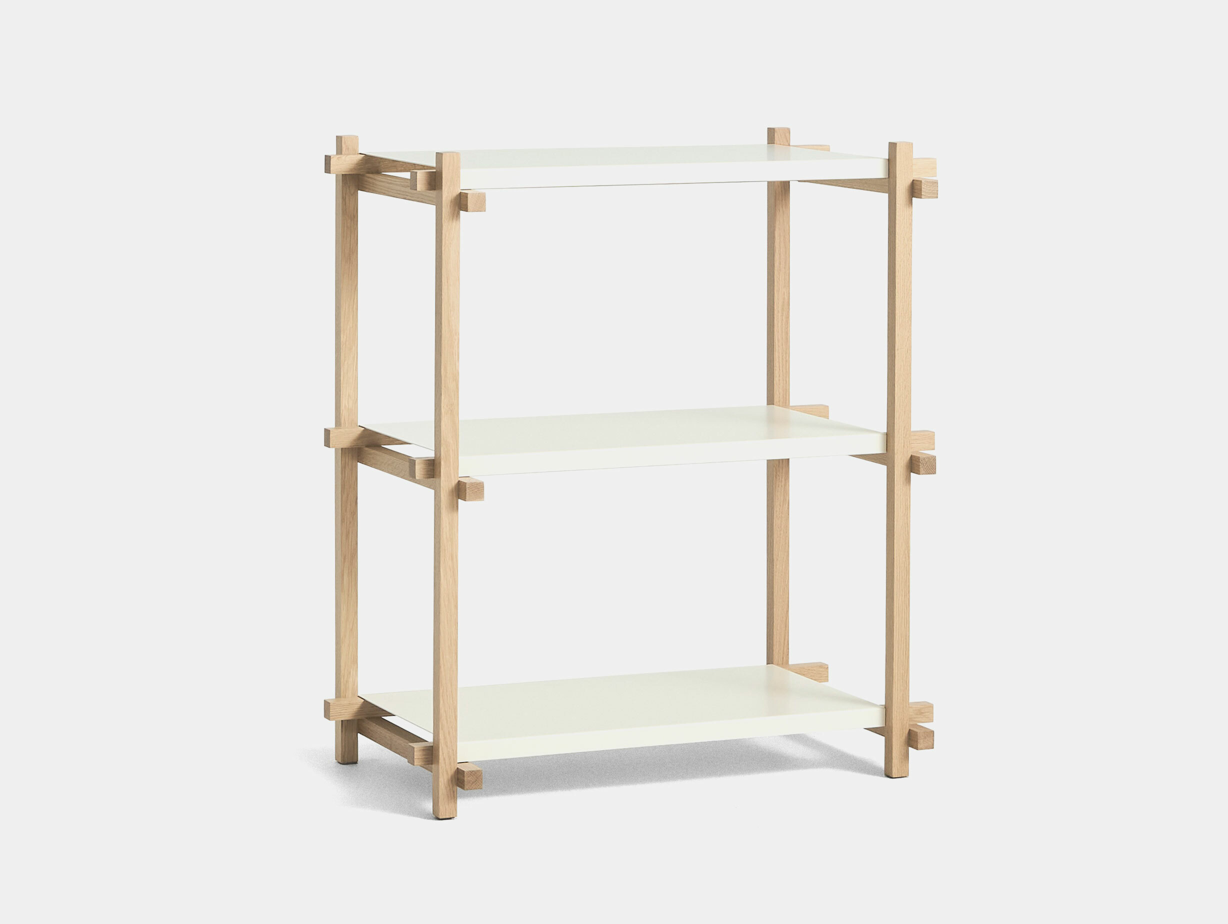 Hay woody low column shelf soaped oak almond white