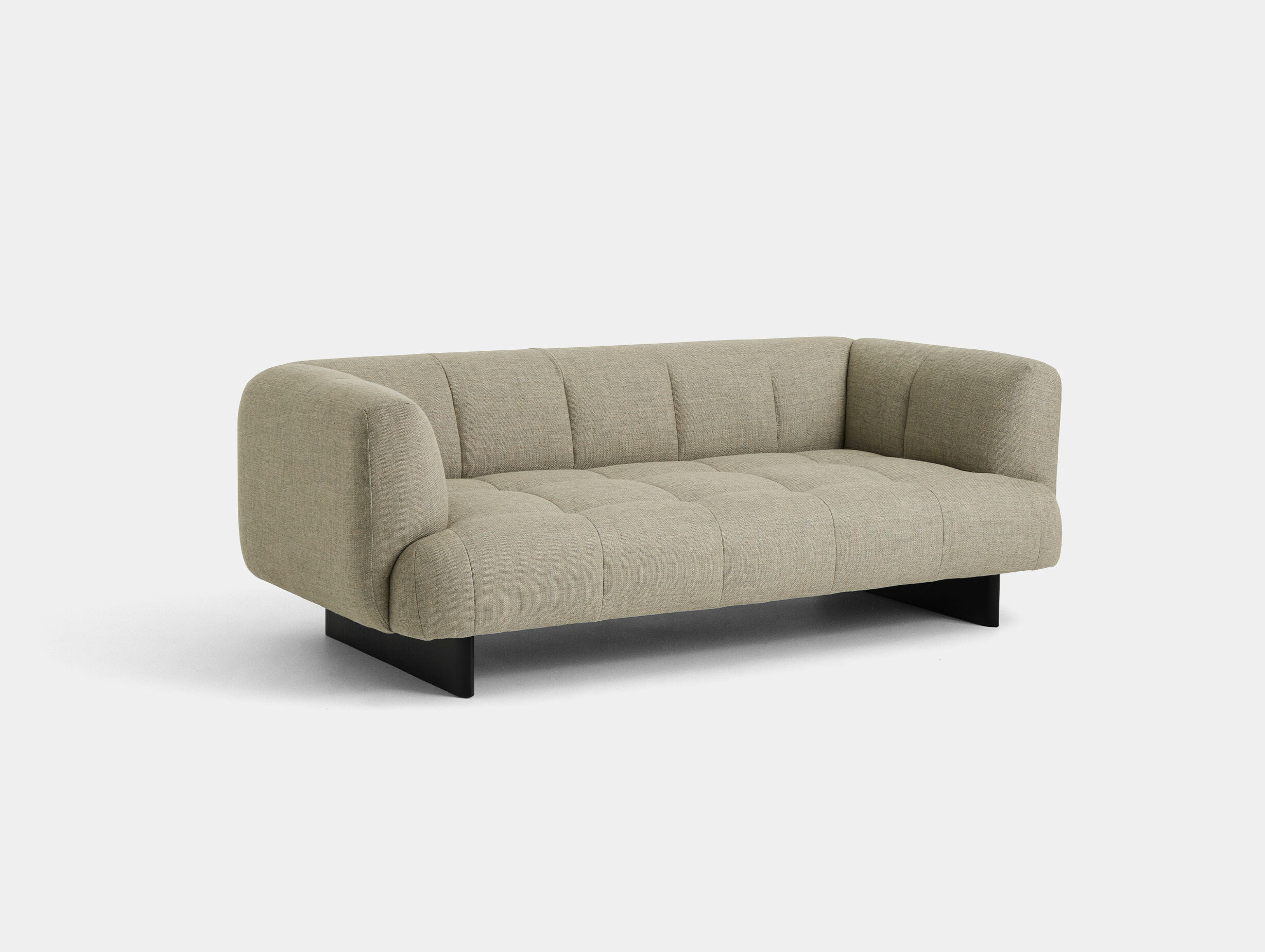 Quilton lift sofa 2 seater Tadao 720 black wb lacquered oak base