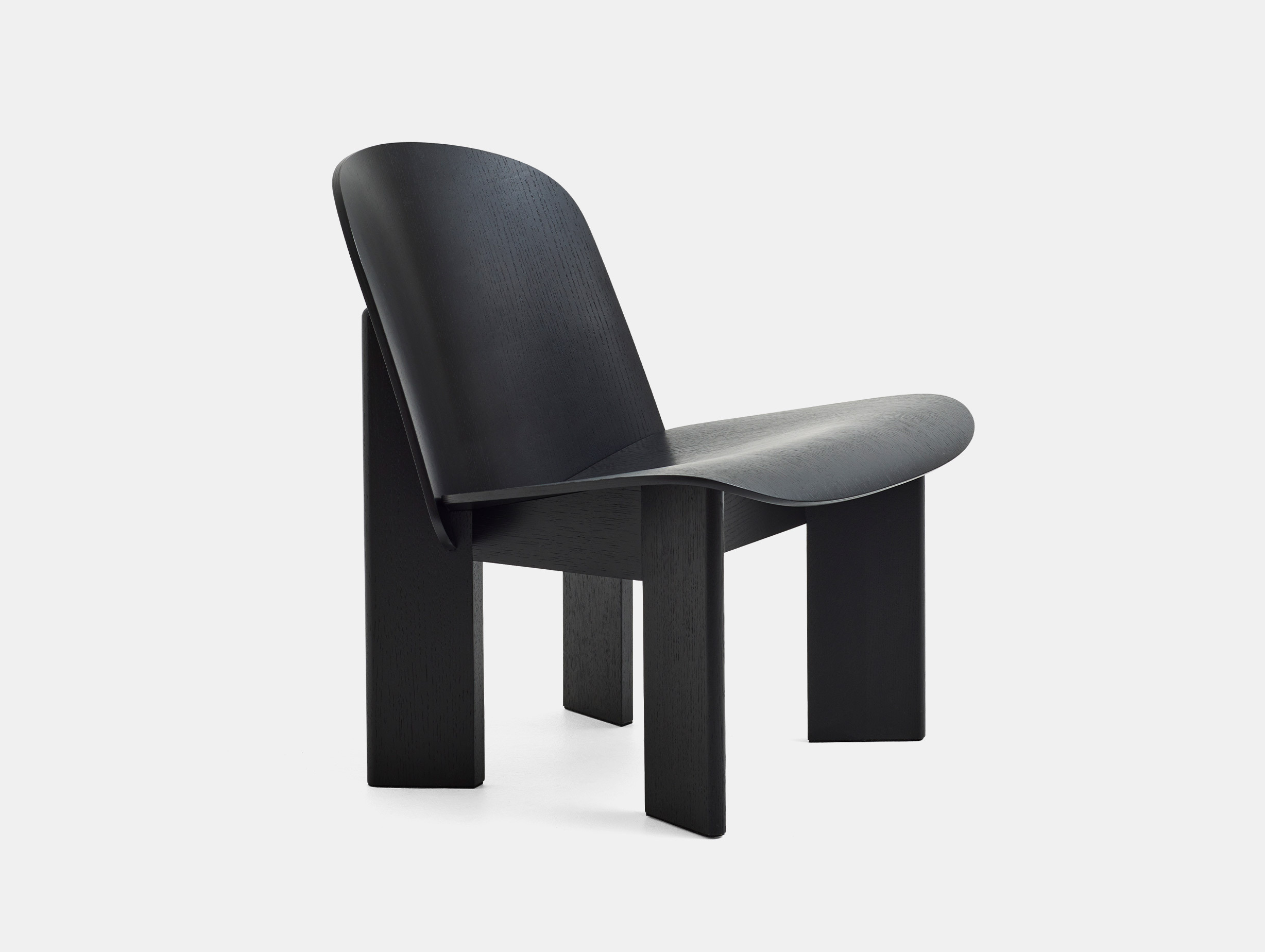 Hay andreas bergsaker chisel lounge chair black oak
