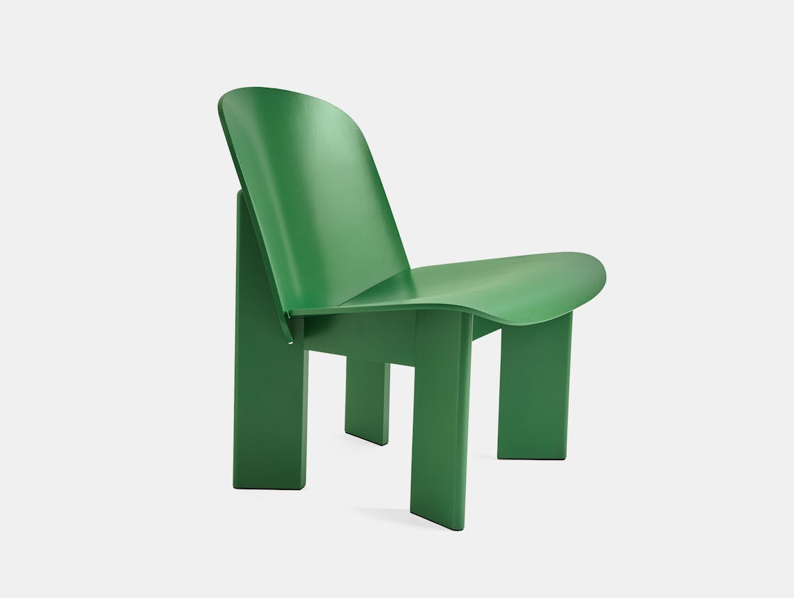 Hay andreas bergsaker chisel lounge chair lush green beech