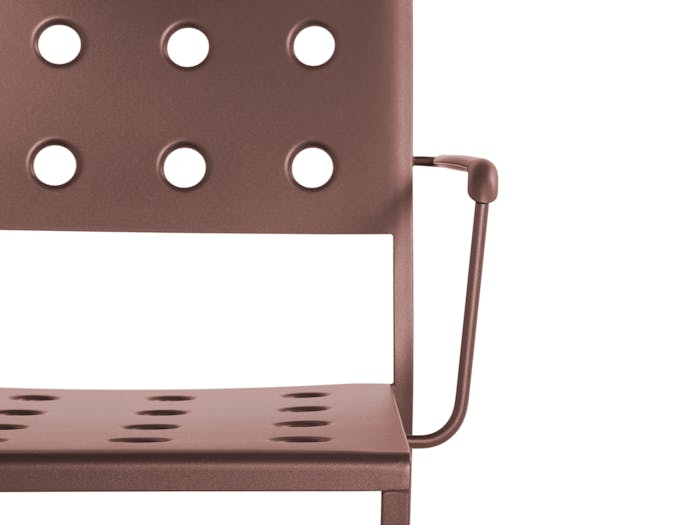Hay bouroullec balcony lounge armchair iron red detail