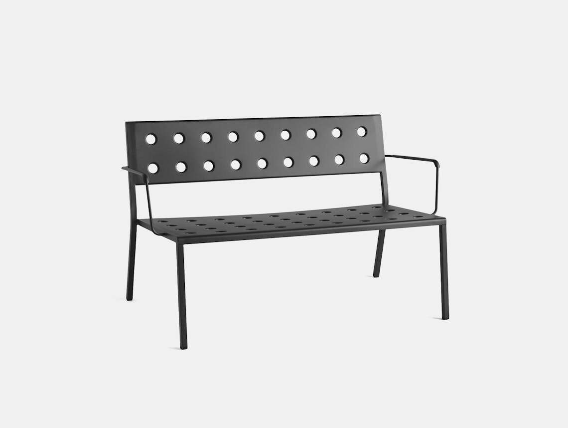 Hay bouroullec balcony lounge bench arms anthracite