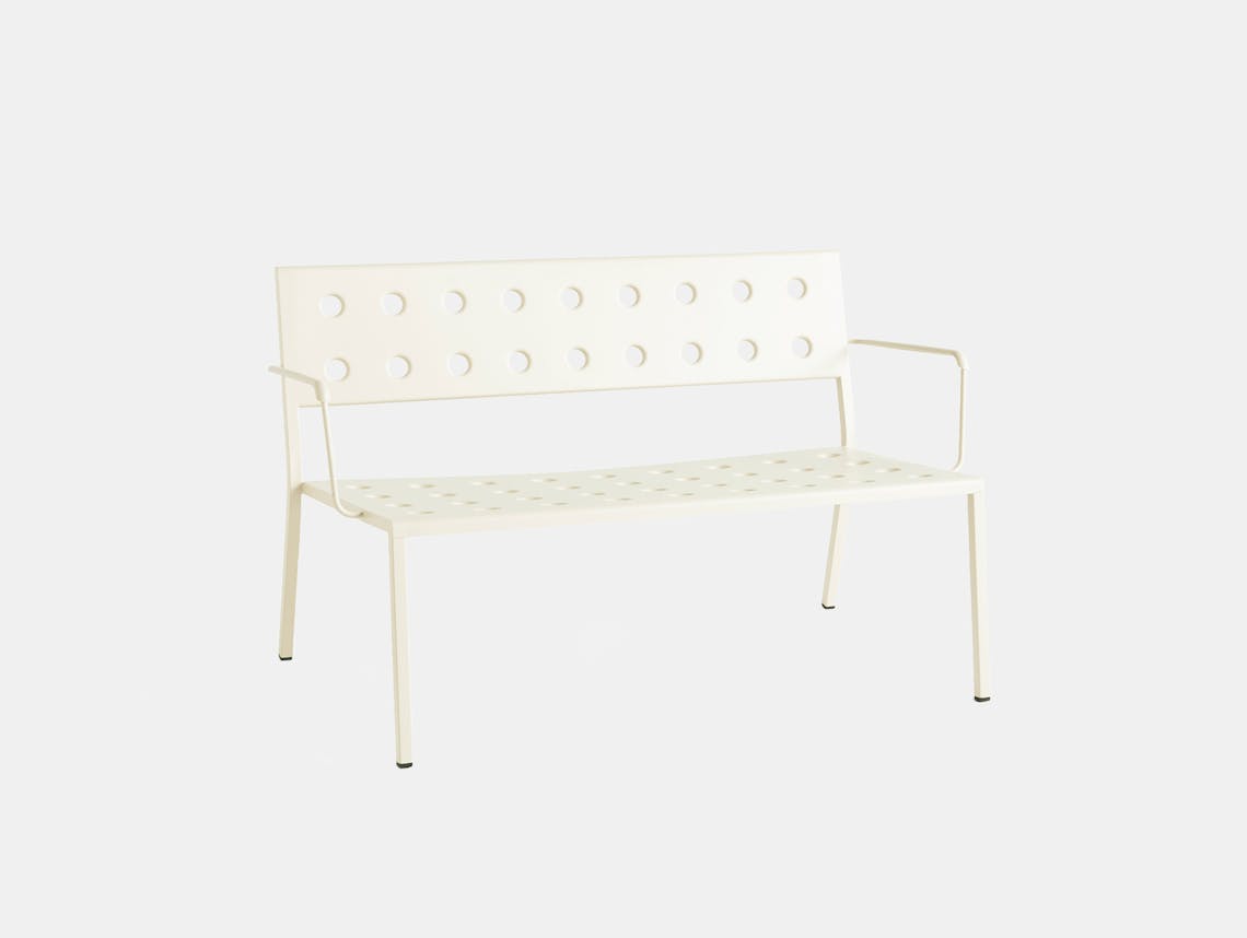 Hay bouroullec balcony lounge bench arms chalk beige