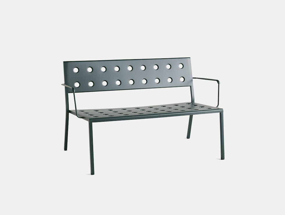 Hay bouroullec balcony lounge bench arms dark forest