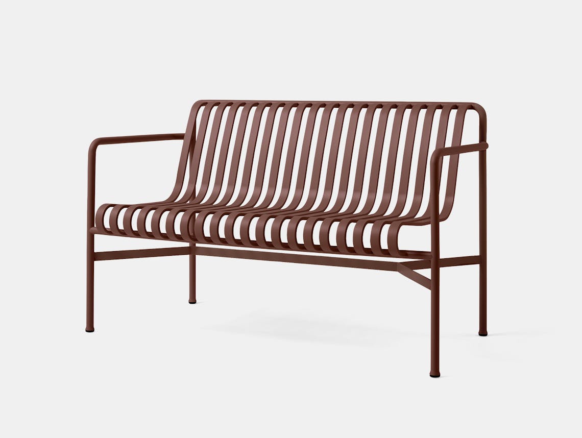 Hay bouroullec palissade dining bench iron red