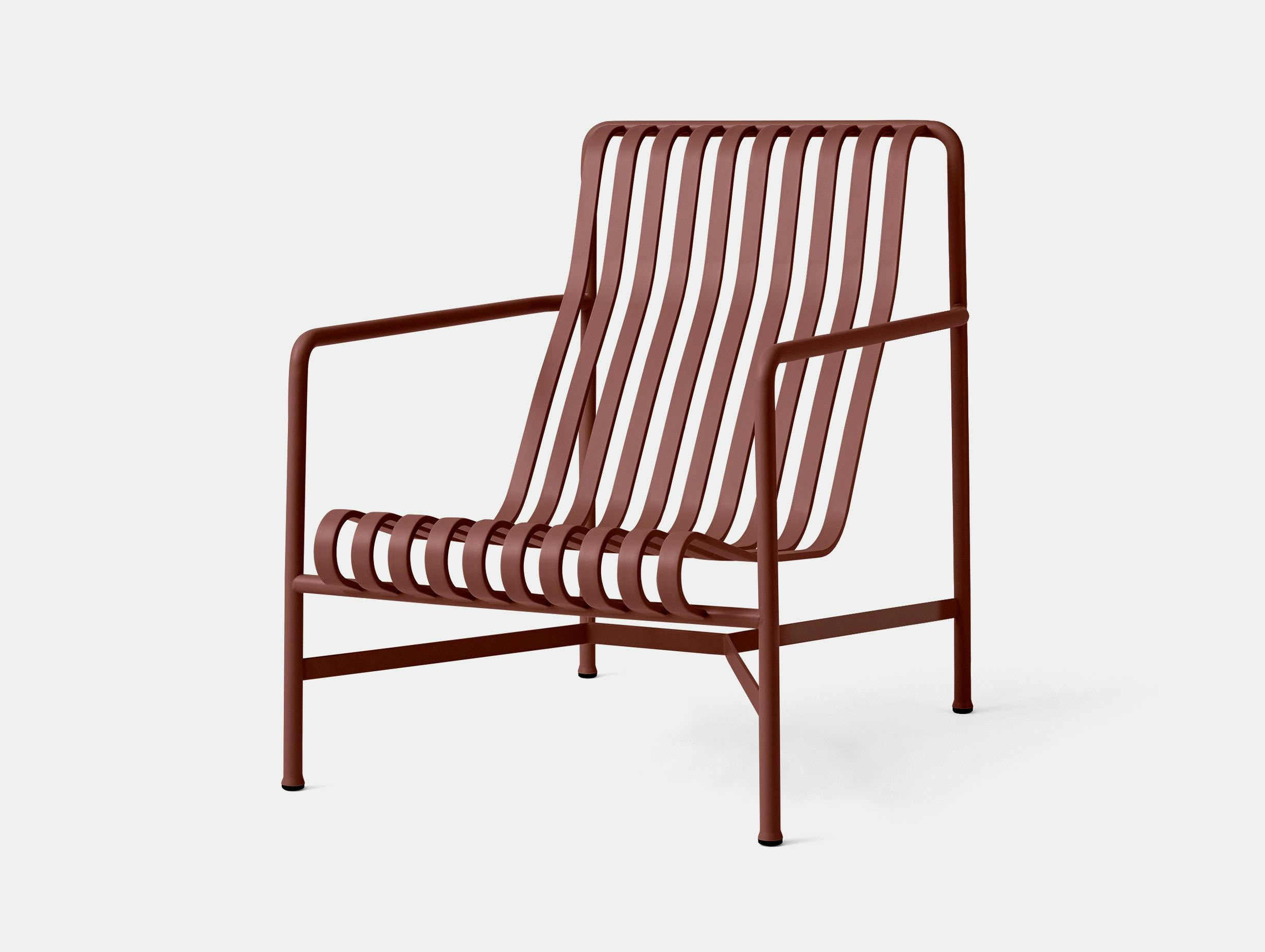 Hay bouroullec palissade lounge chair high iron red