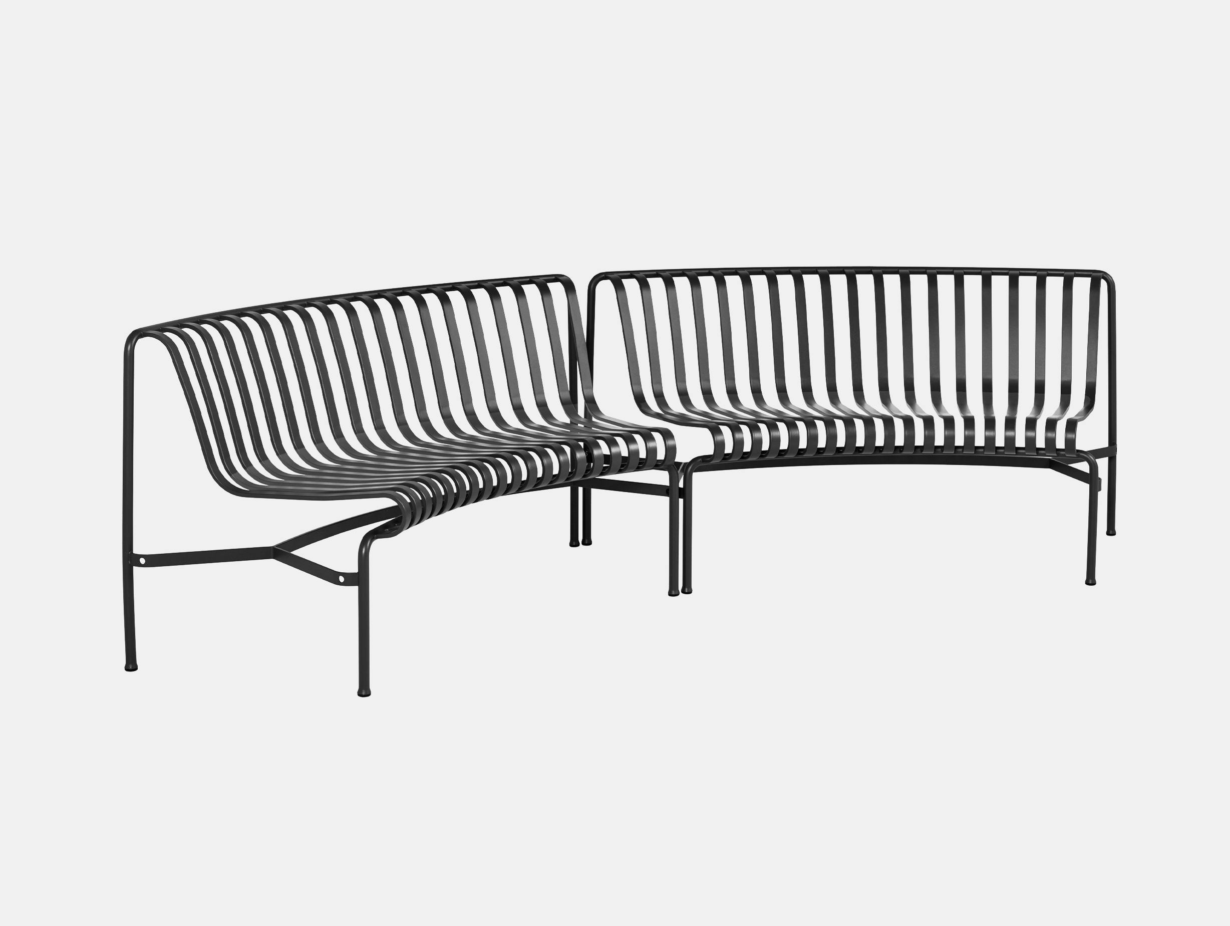 Hay bouroullec park dining bench in in anthracite
