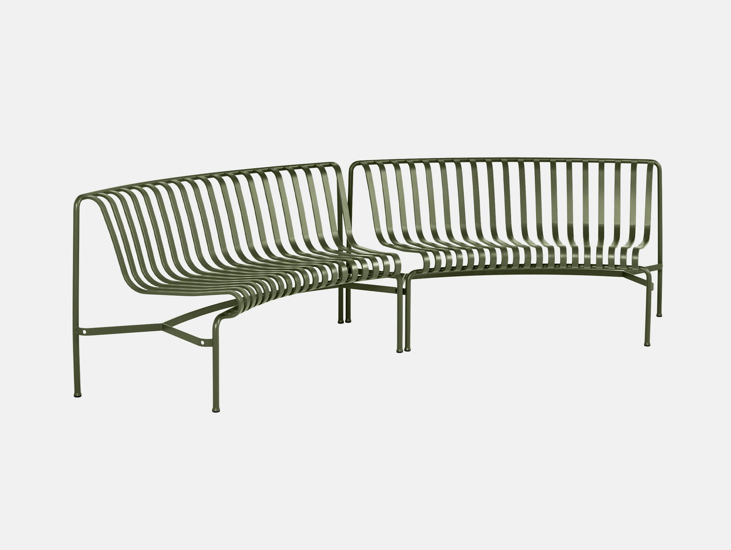 Hay bouroullec park dining bench in in olive green